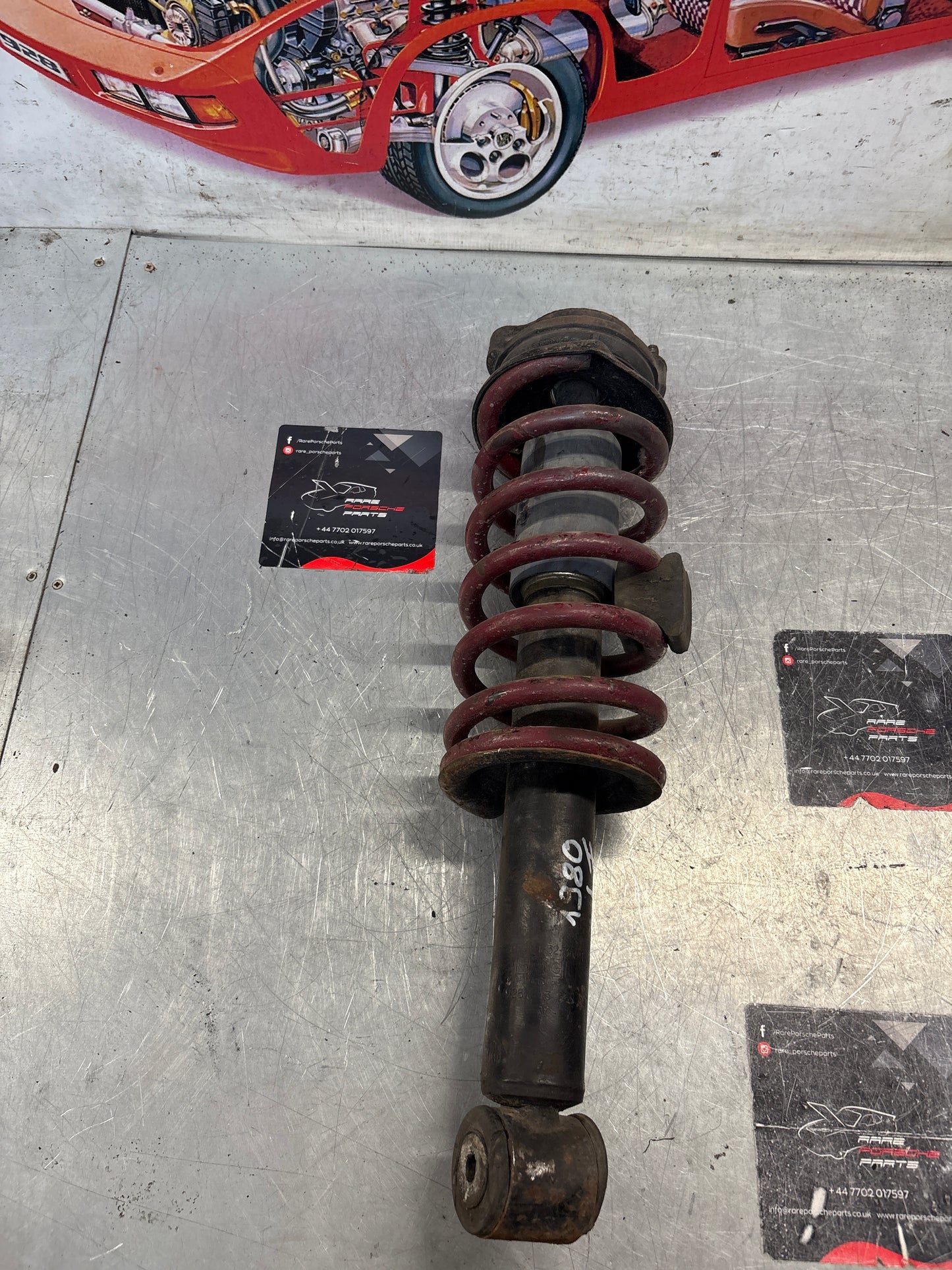 Porsche 928 front shock absorber, used 92834305504