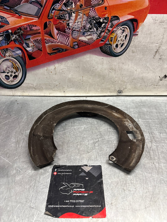 Porsche 928 S4 rear right brake dust cover plate, used 92835281405