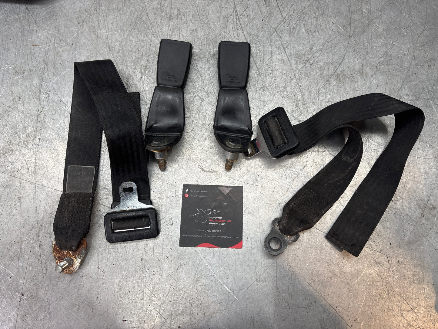 Used Porsche 924/944 rear 2 point static seat belt 477857795 used