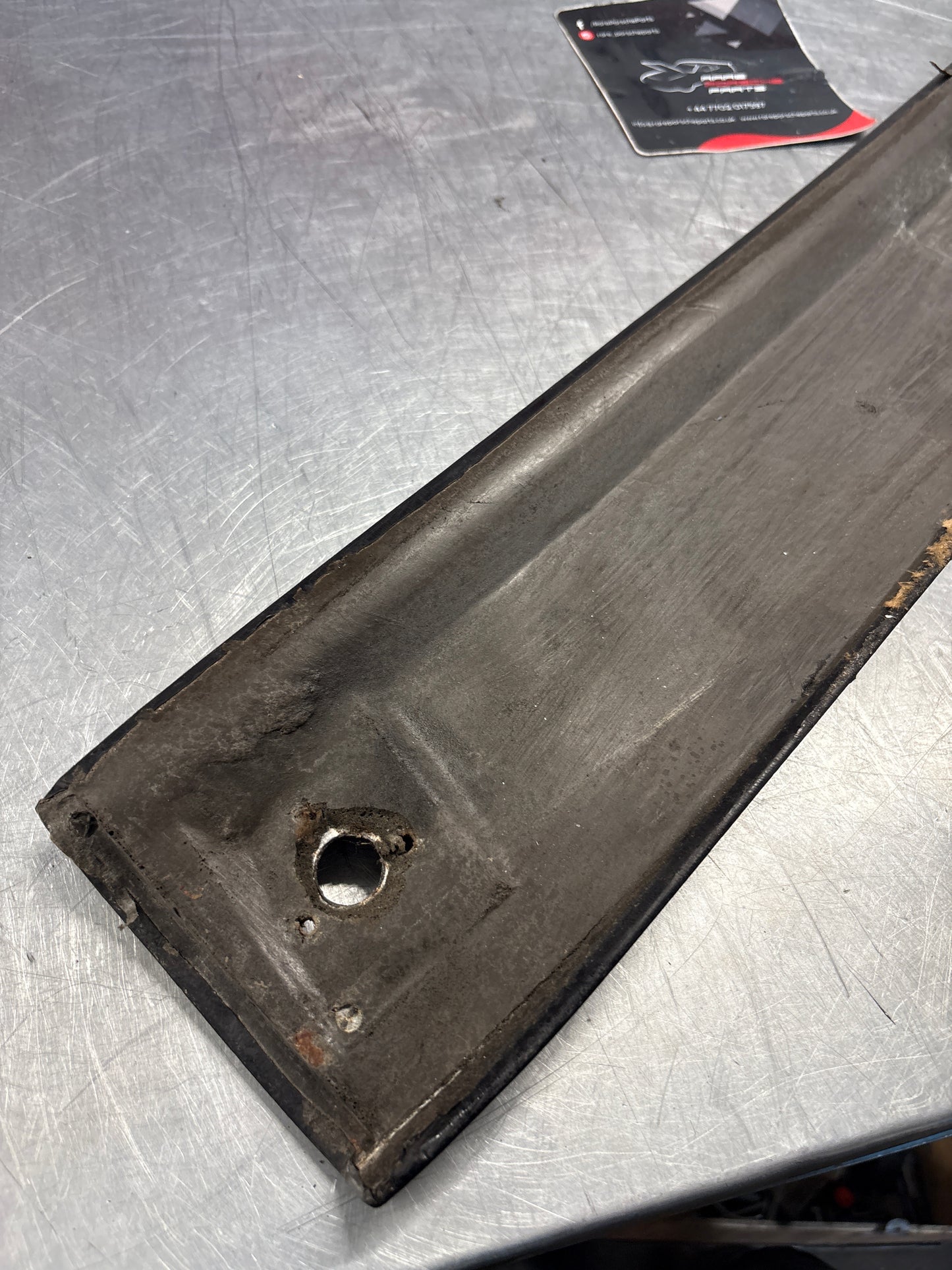 Porsche 944 / 968 front windshield panel trim, used, black 94455503700