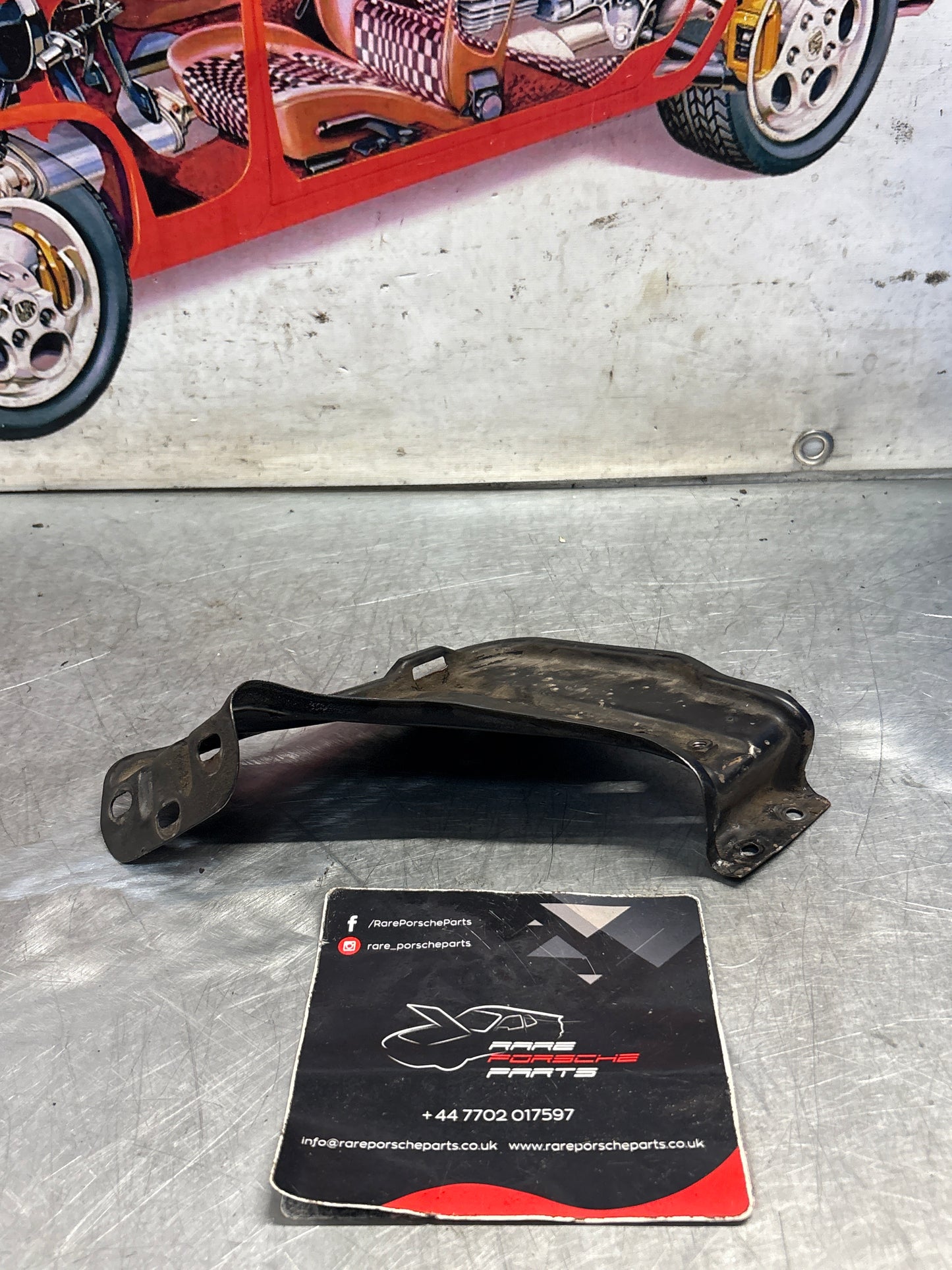 Porsche 924 coolant expansion tank bracket, used 477121413B