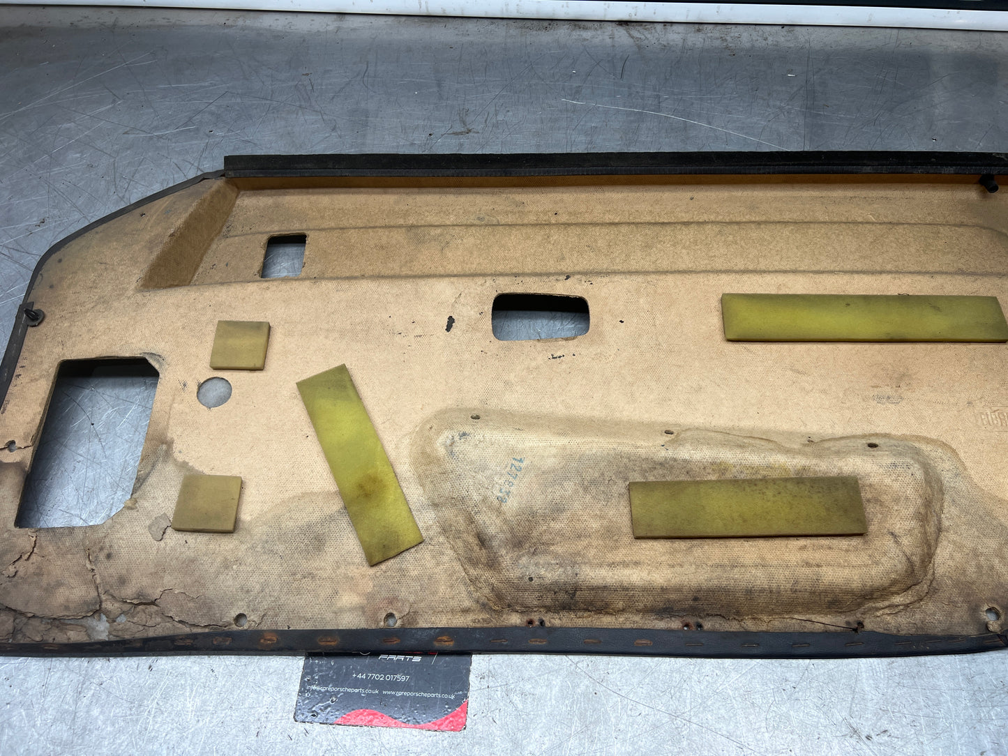 Porsche 924/944 early Porsche black door card used condition left side, Rhd, 478867011