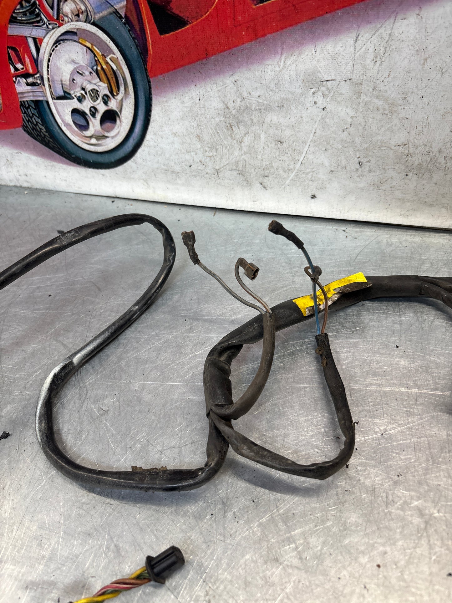 Porsche 928 S driver’s door loom / harness mirror cut, used 92861216702 / 92861216402