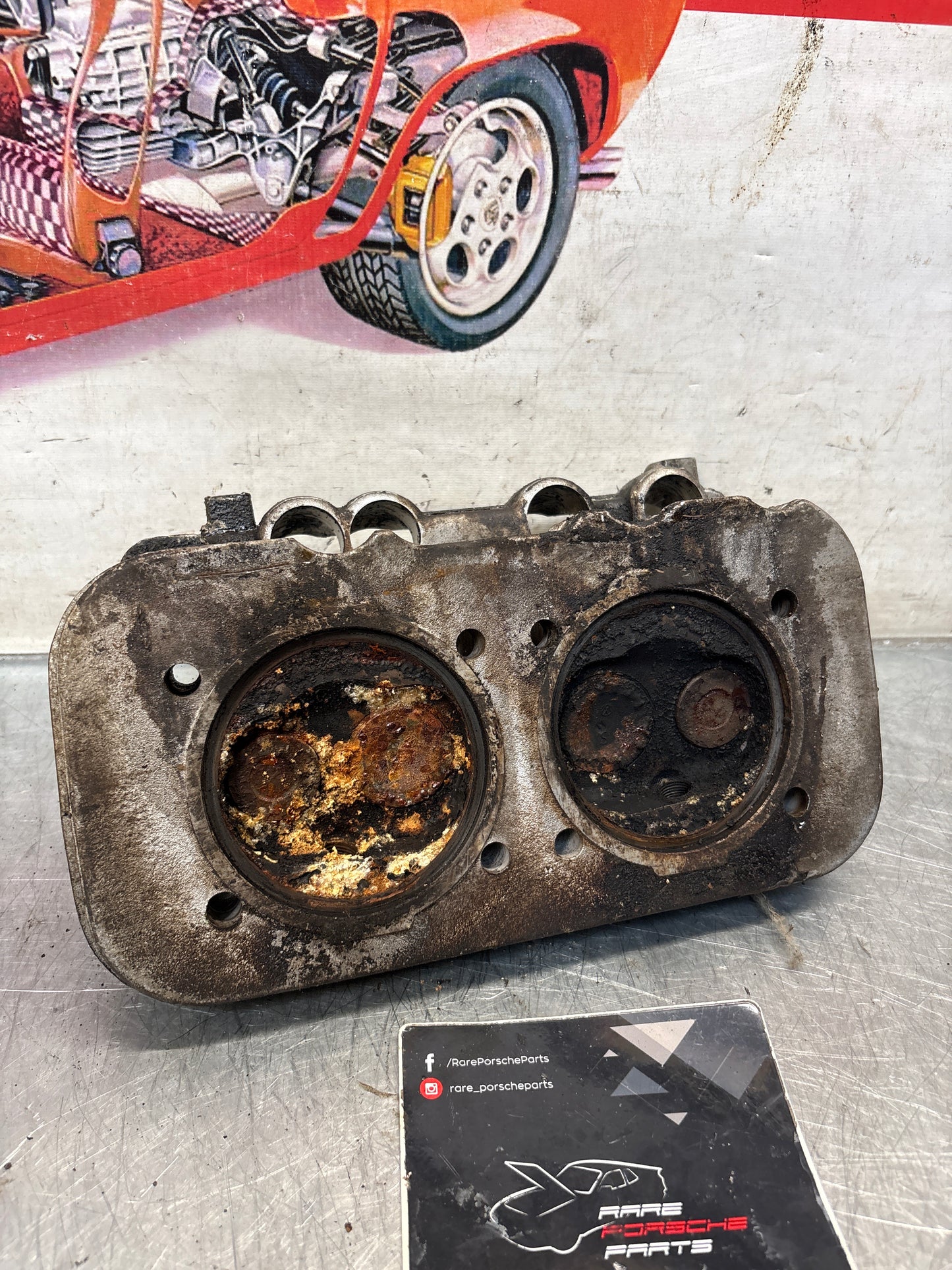 Porsche 914, cylinder head, right side, used 021101371Q
