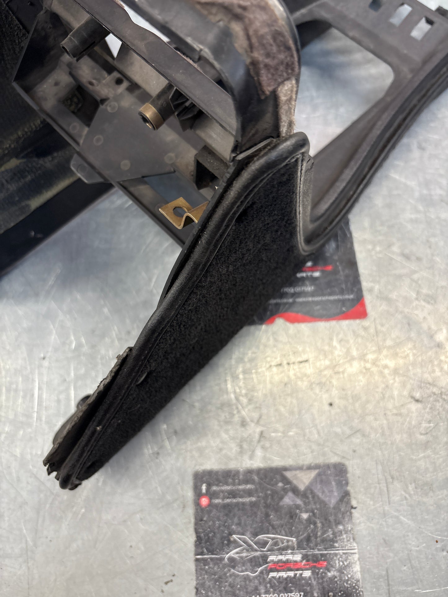 Porsche 924 centre console black, no switch holes 477857951 / 477857969 used