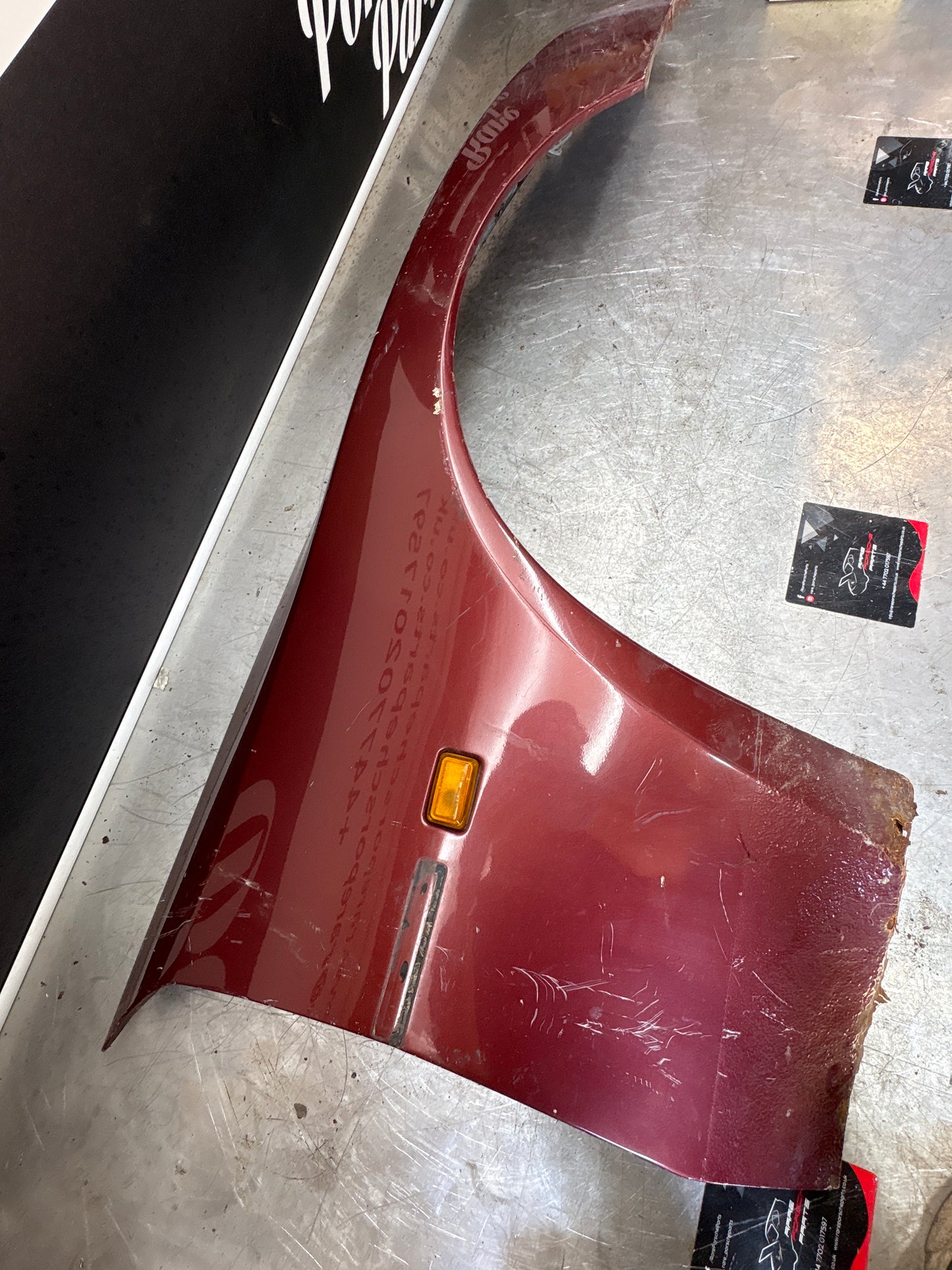 Porsche 944, early front right wing, in need of repair