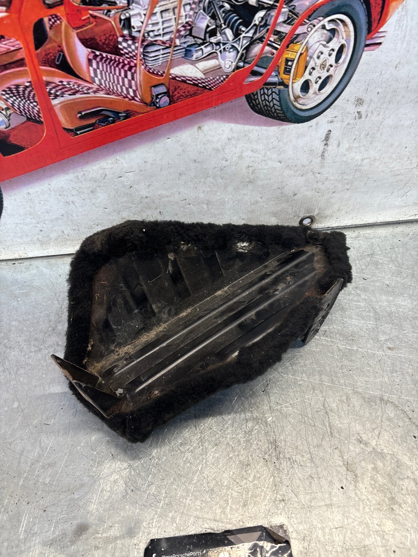 Porsche 928 black foot rest, 92855107102 used