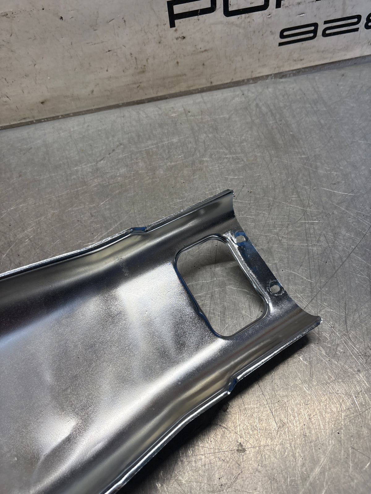 Porsche 928 heat protection plate, later type 92850449101, refurbished