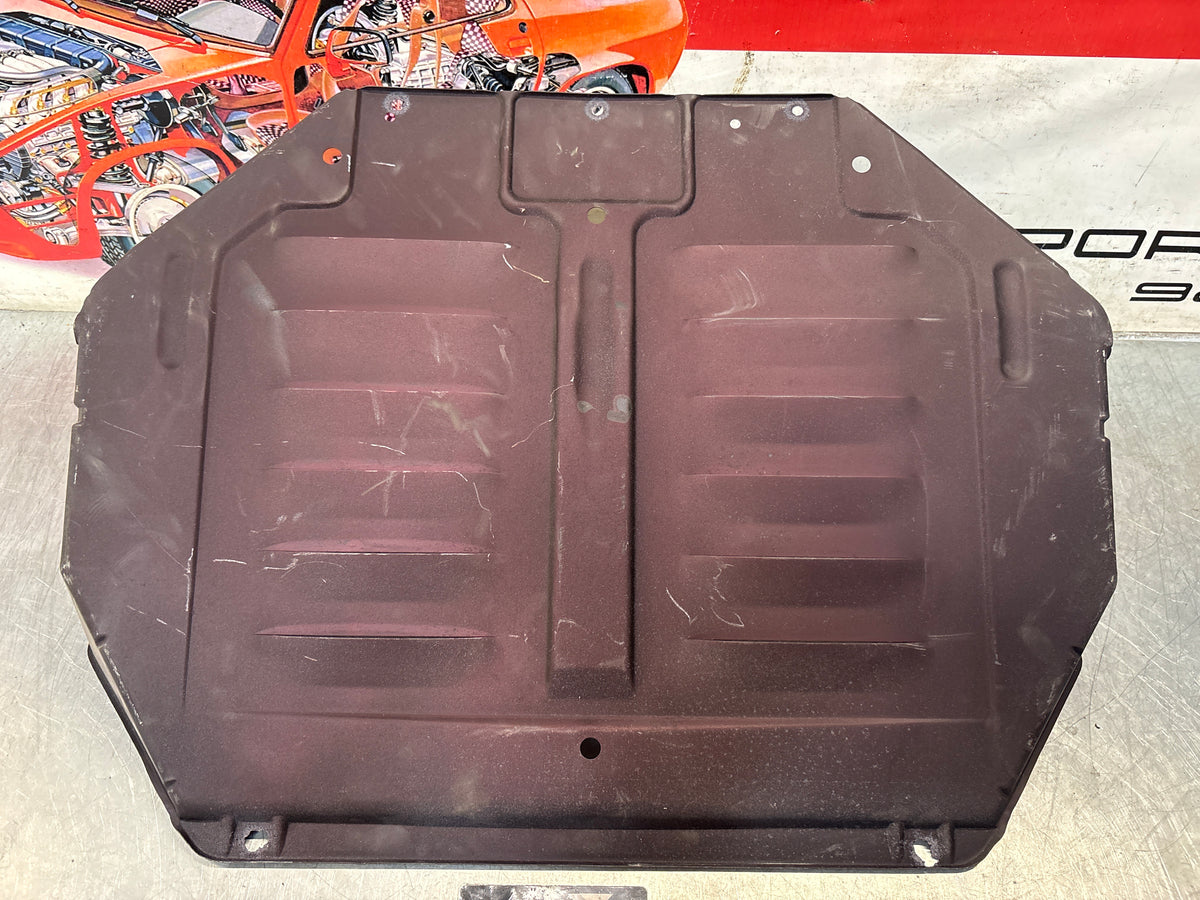 Porsche 944 engine tray / belly pan / undertray used. Aluminiun, shot blasted 94434116103