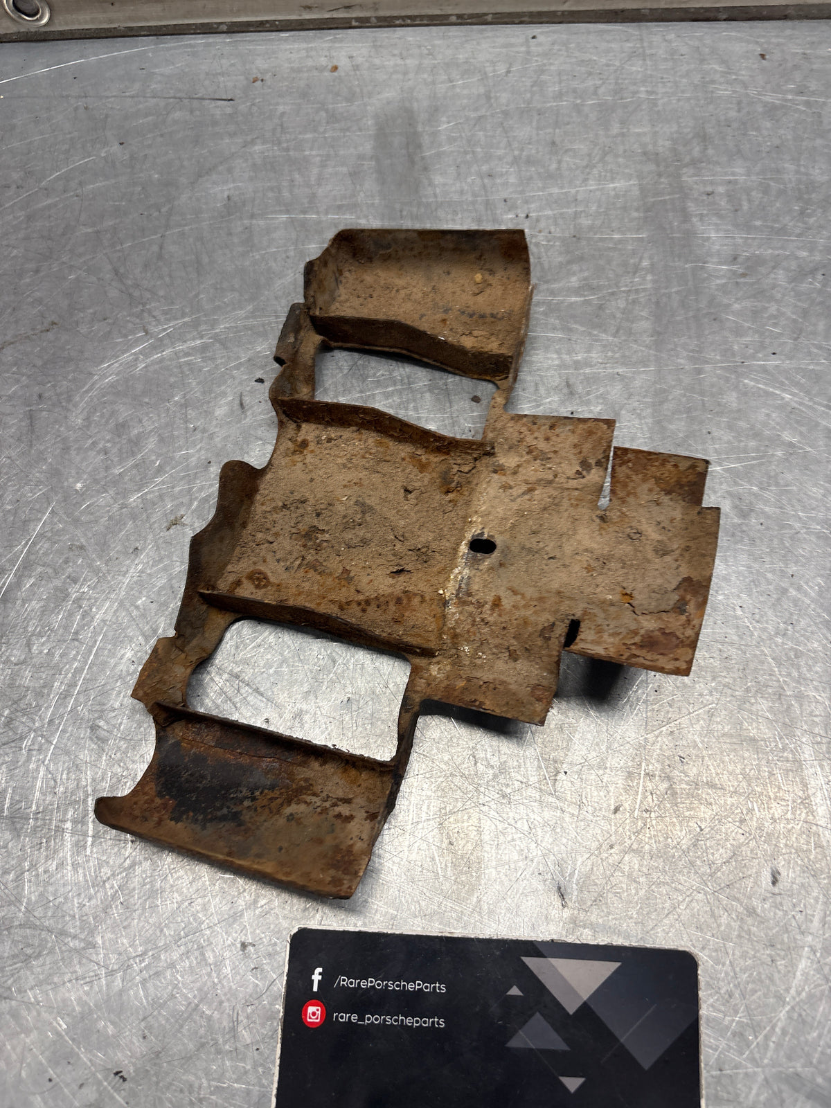 Porsche 914 baffle plate, right side, used 021119320A