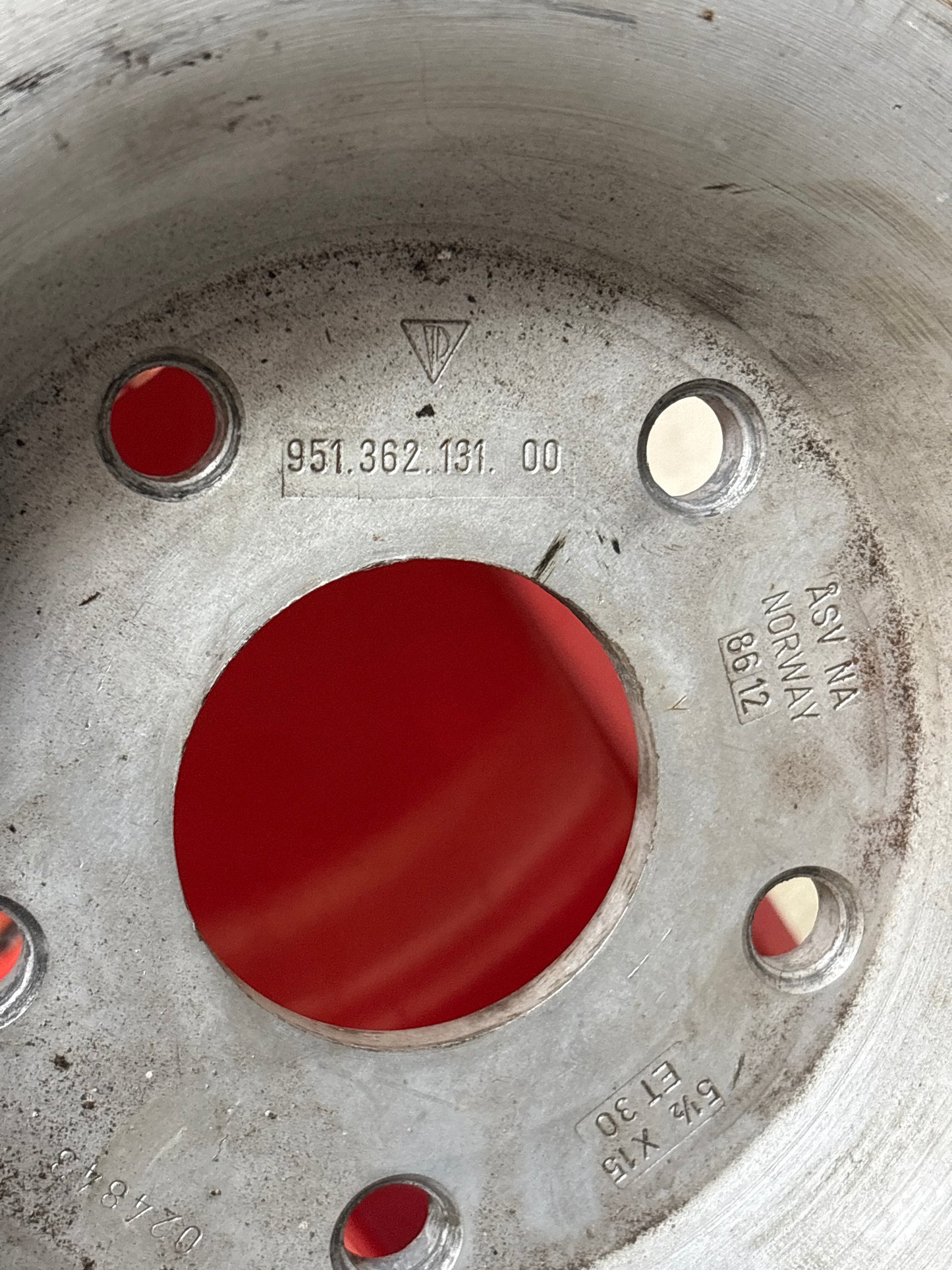 Porsche 944 Turbo alloy spare wheel with space saver tyre, used 95136213100