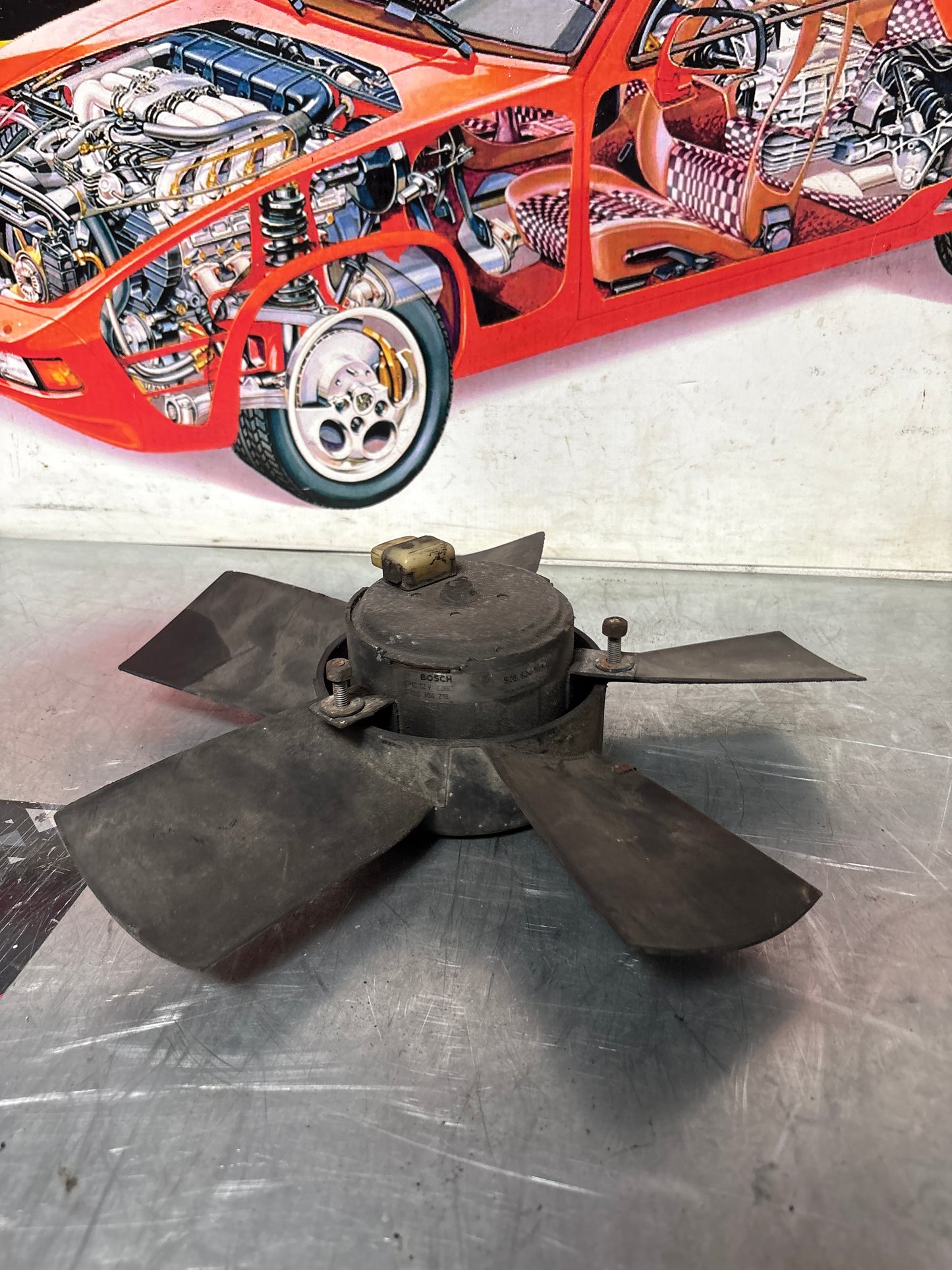 Porsche 928 cooling fan, used 92862414500