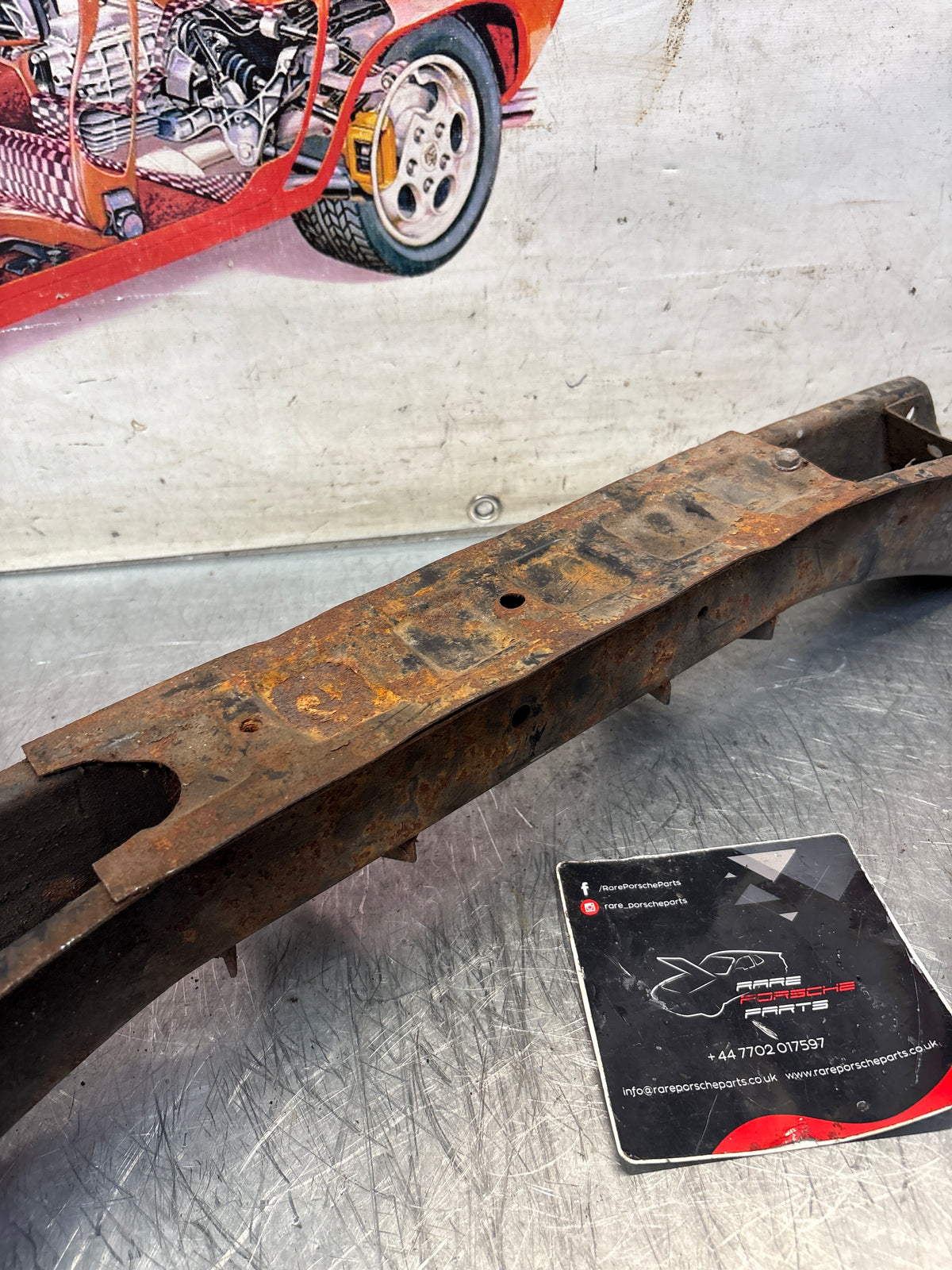 Porsche 924 engine cross member, used 477407321J