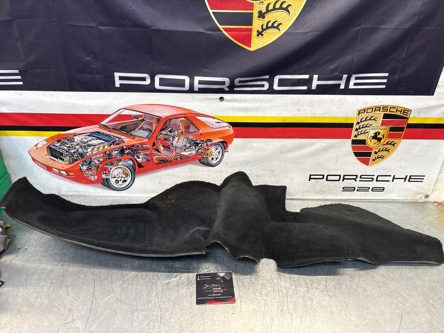 Porsche 924S 944 85.5- side trim panel, right, O/S black 94455508401 used