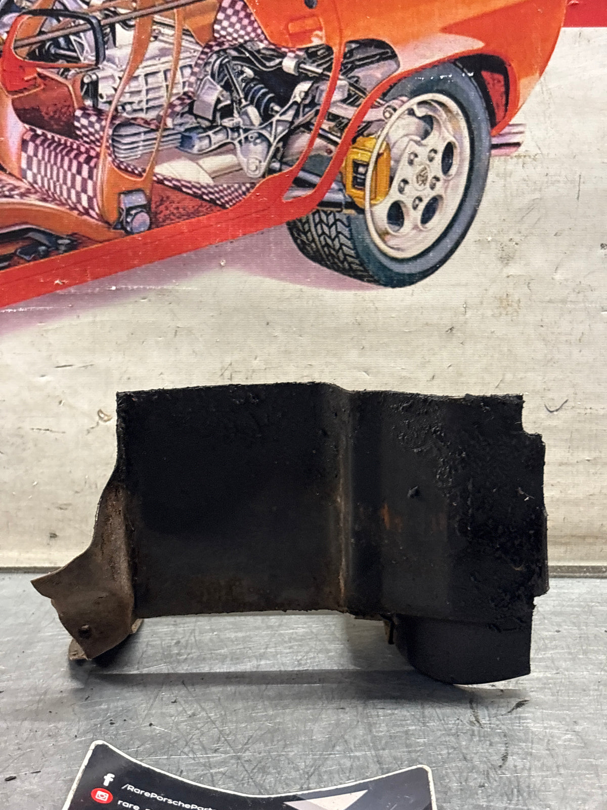 Porsche 914 oil cooler guide plate, used 021119367