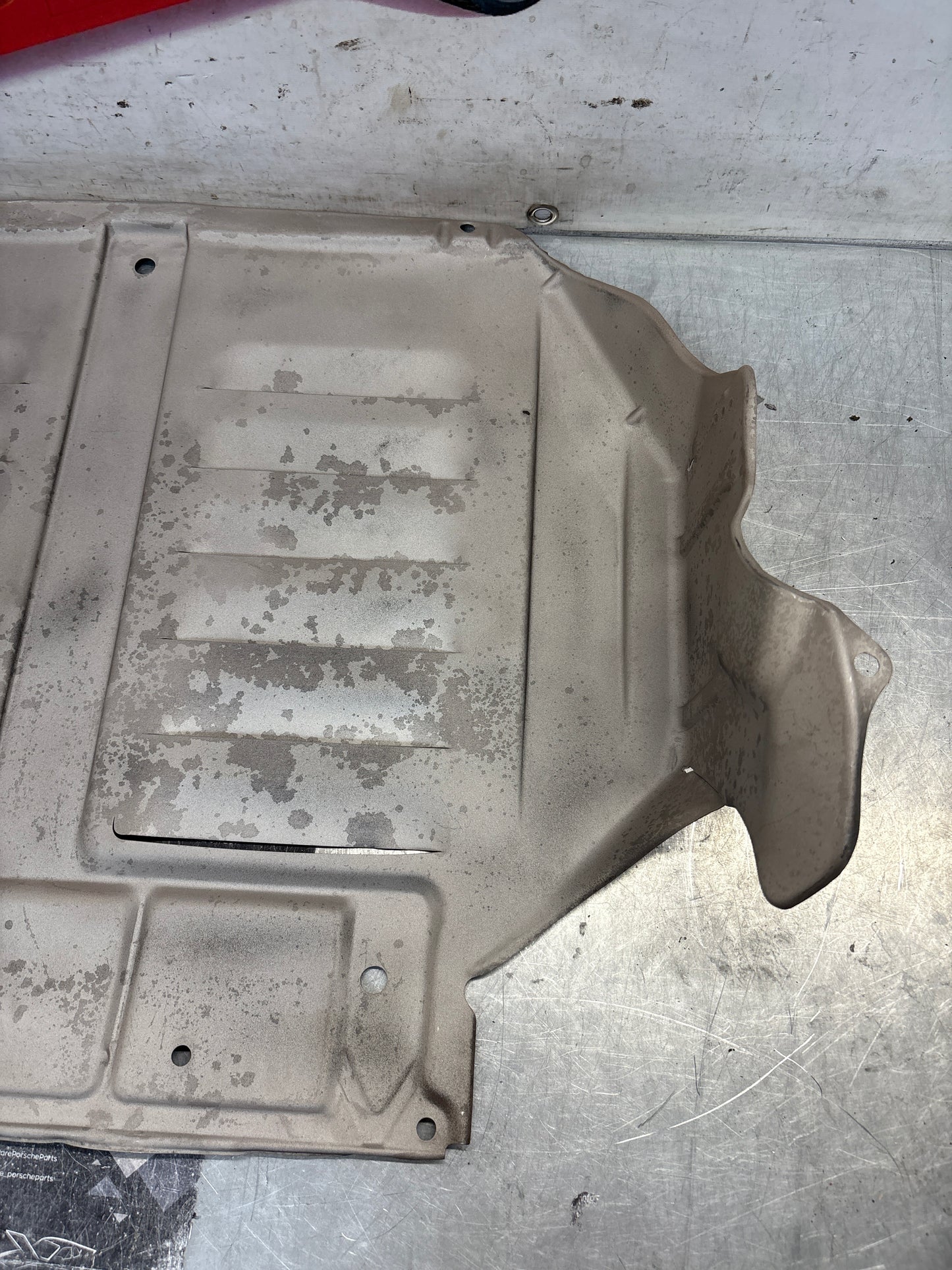 Porsche 924 early steel engine tray / belly pan / undertray used 477407583C refurbished