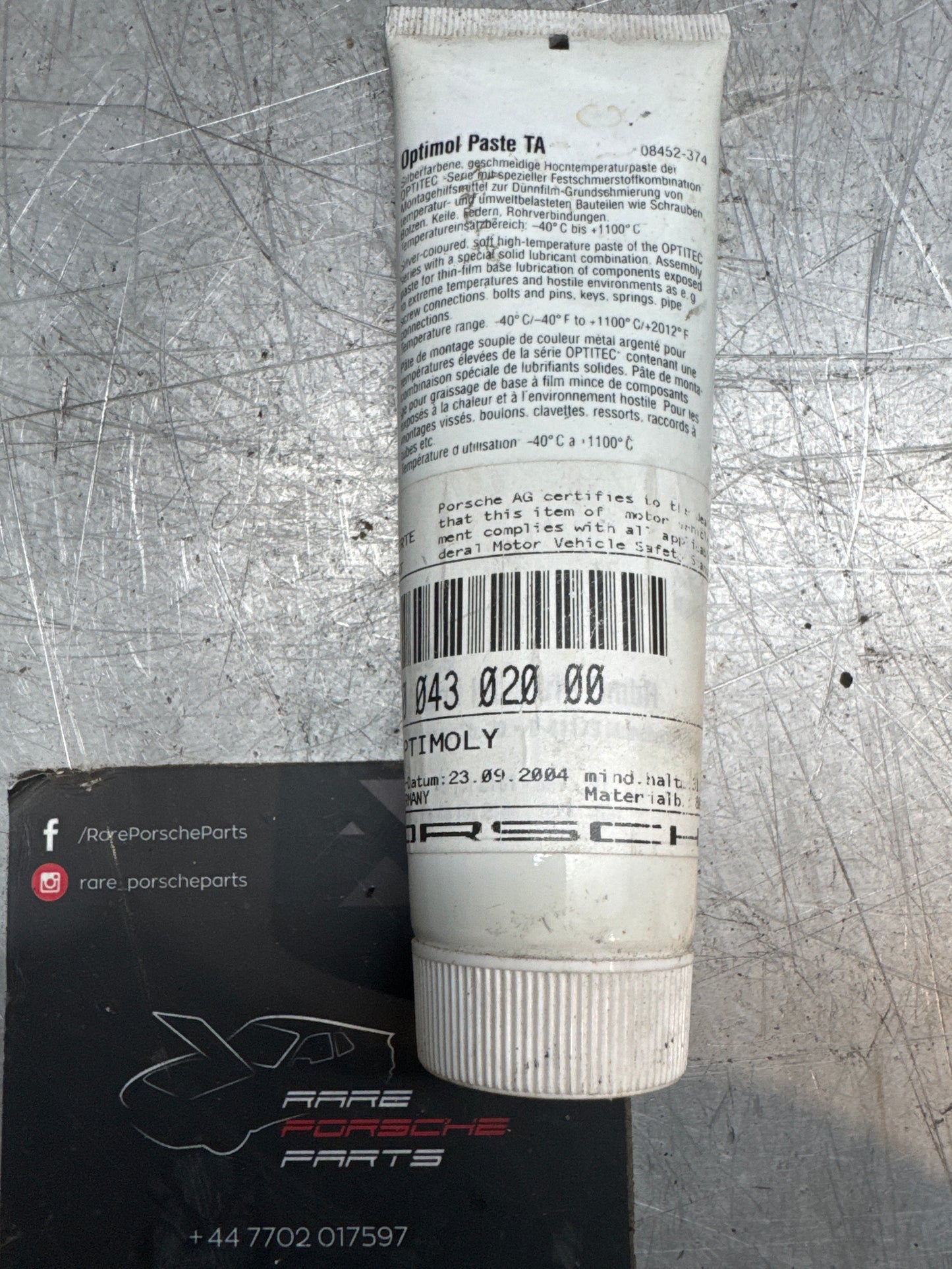 Porsche Optimol paste TA brake cylinder paste 00004302000 NOS