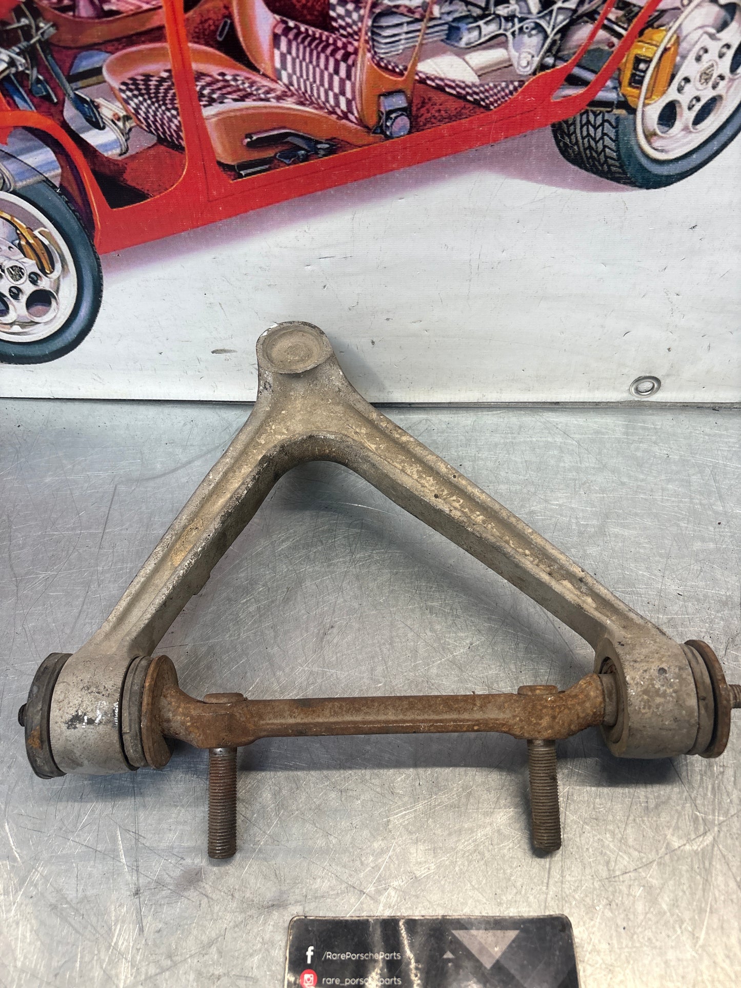 Porsche 928 front upper left control arm, used 92834145722