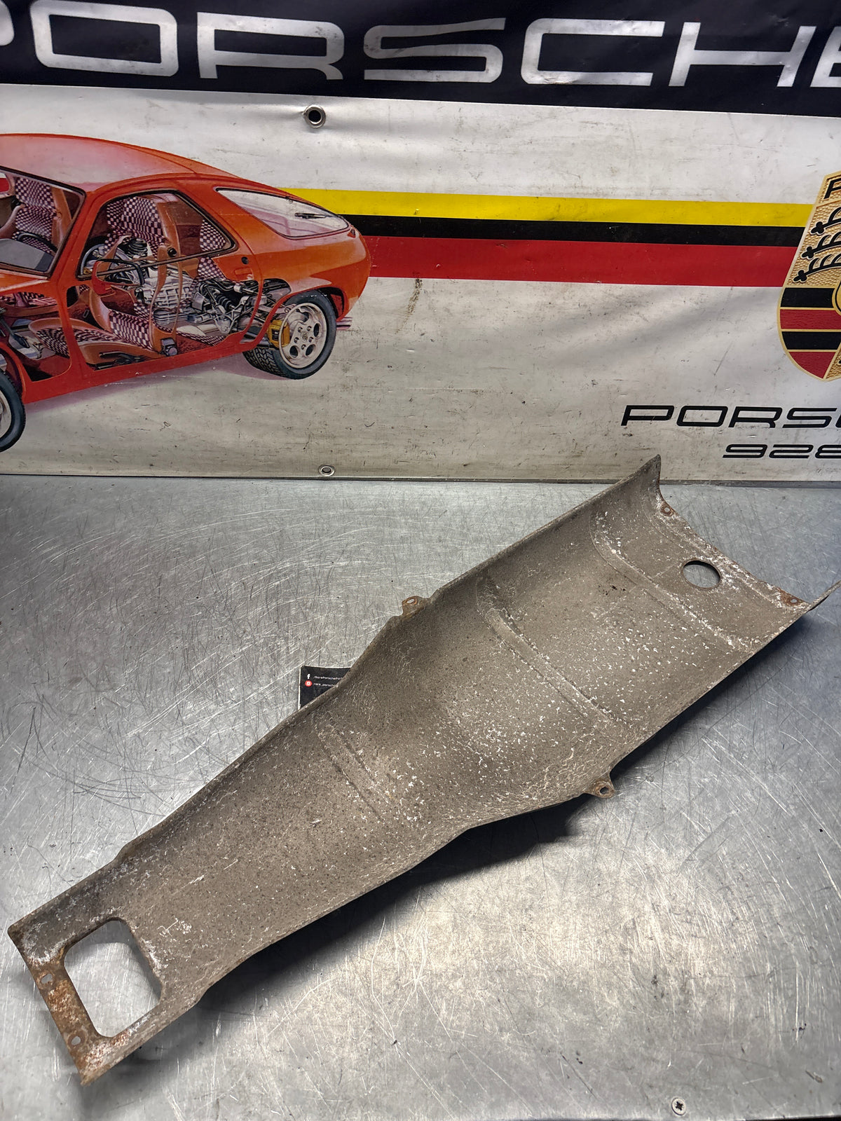 Porsche 928 heat protection plate, later type 92850449101, used