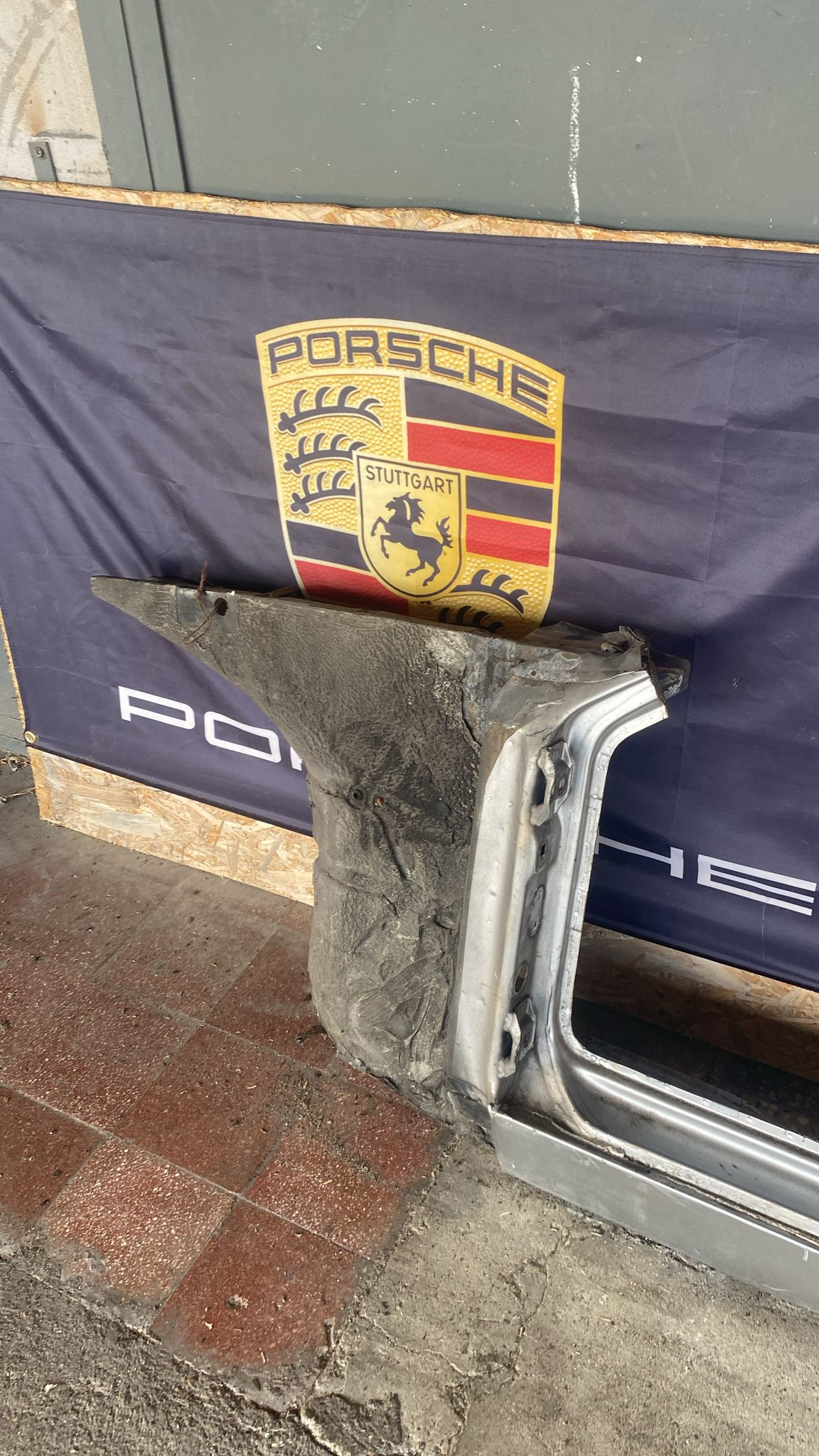 Porsche 944 left sill section with A pillar 94450361102