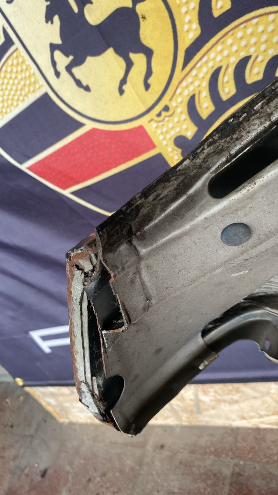 Porsche 944 left side cut, rear fender, 94450390303 with some rust