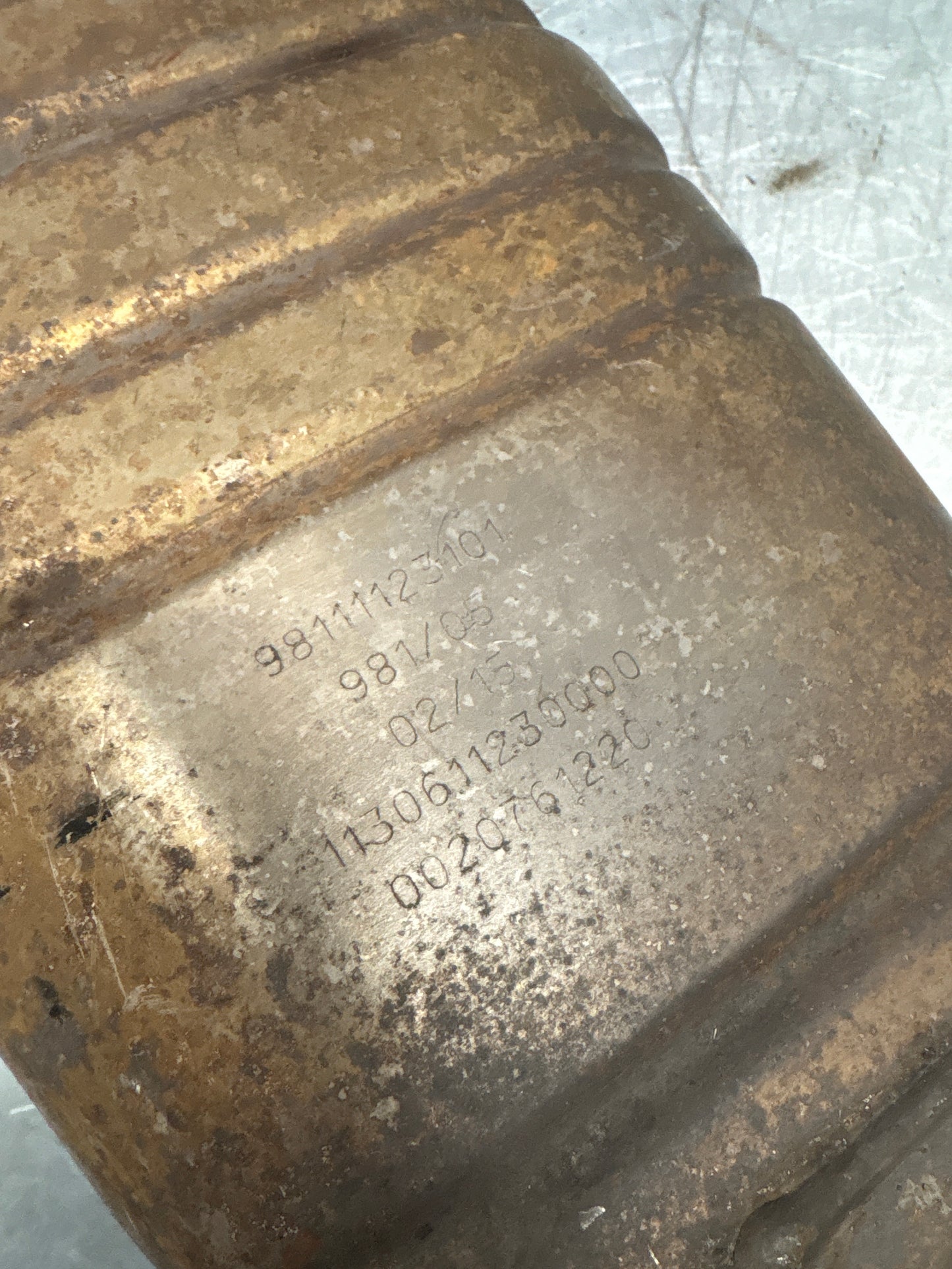 Porsche Boxster 981 main muffler, used 98111123101