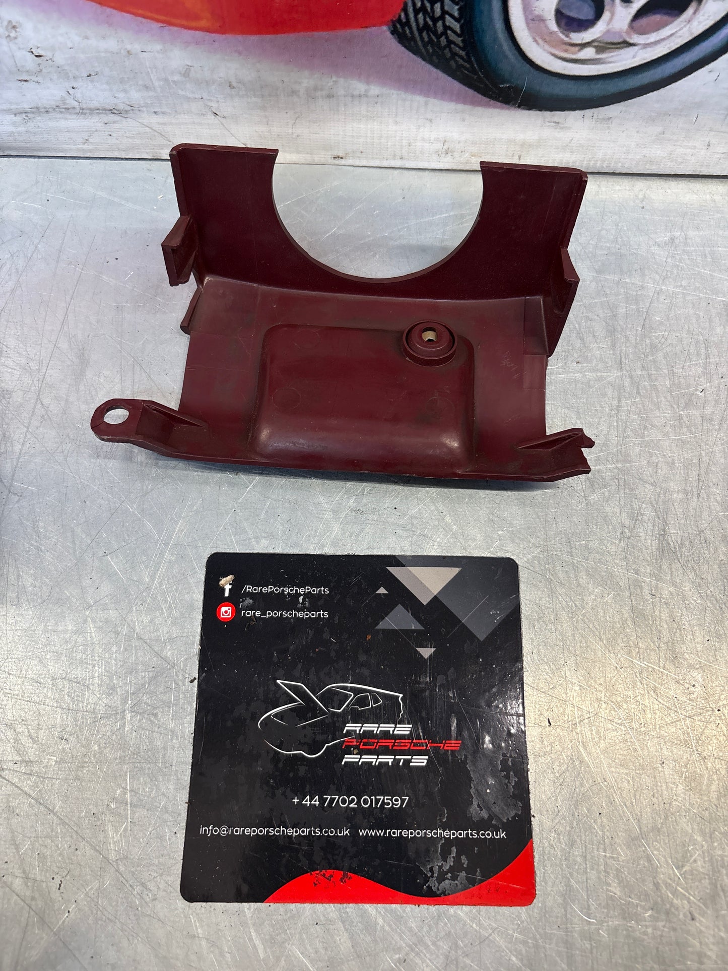 Porsche 928 Steering Column Cover burgundy, for spares or repair 92855213503  