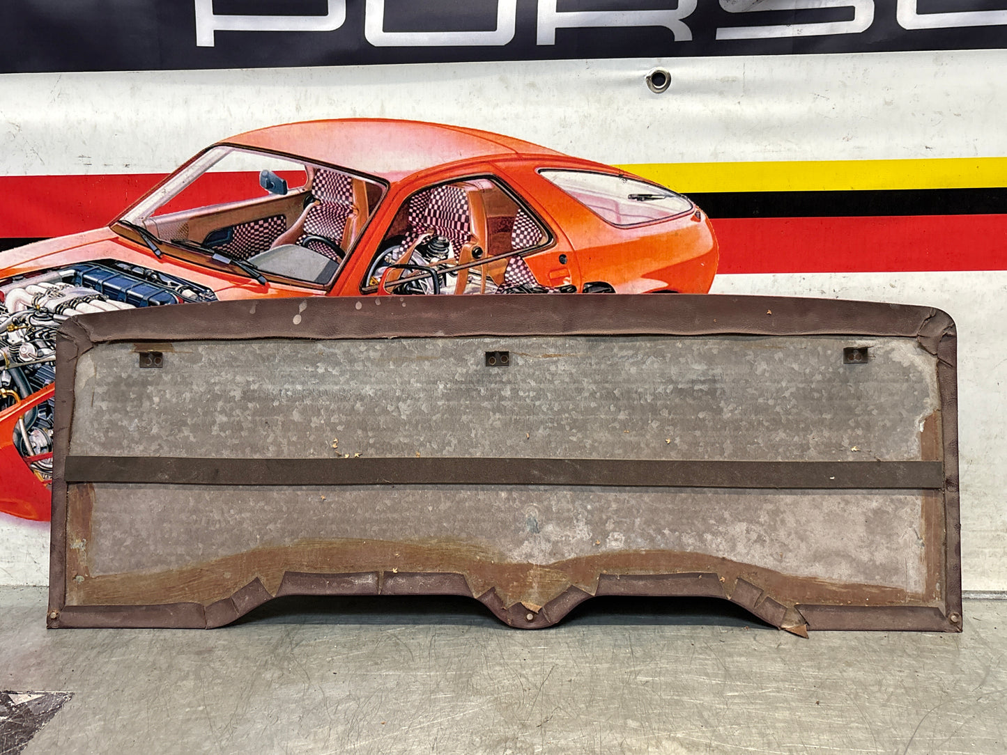 Porsche 928 sun roof headliner trim, burgundy, used 92856406950LG7