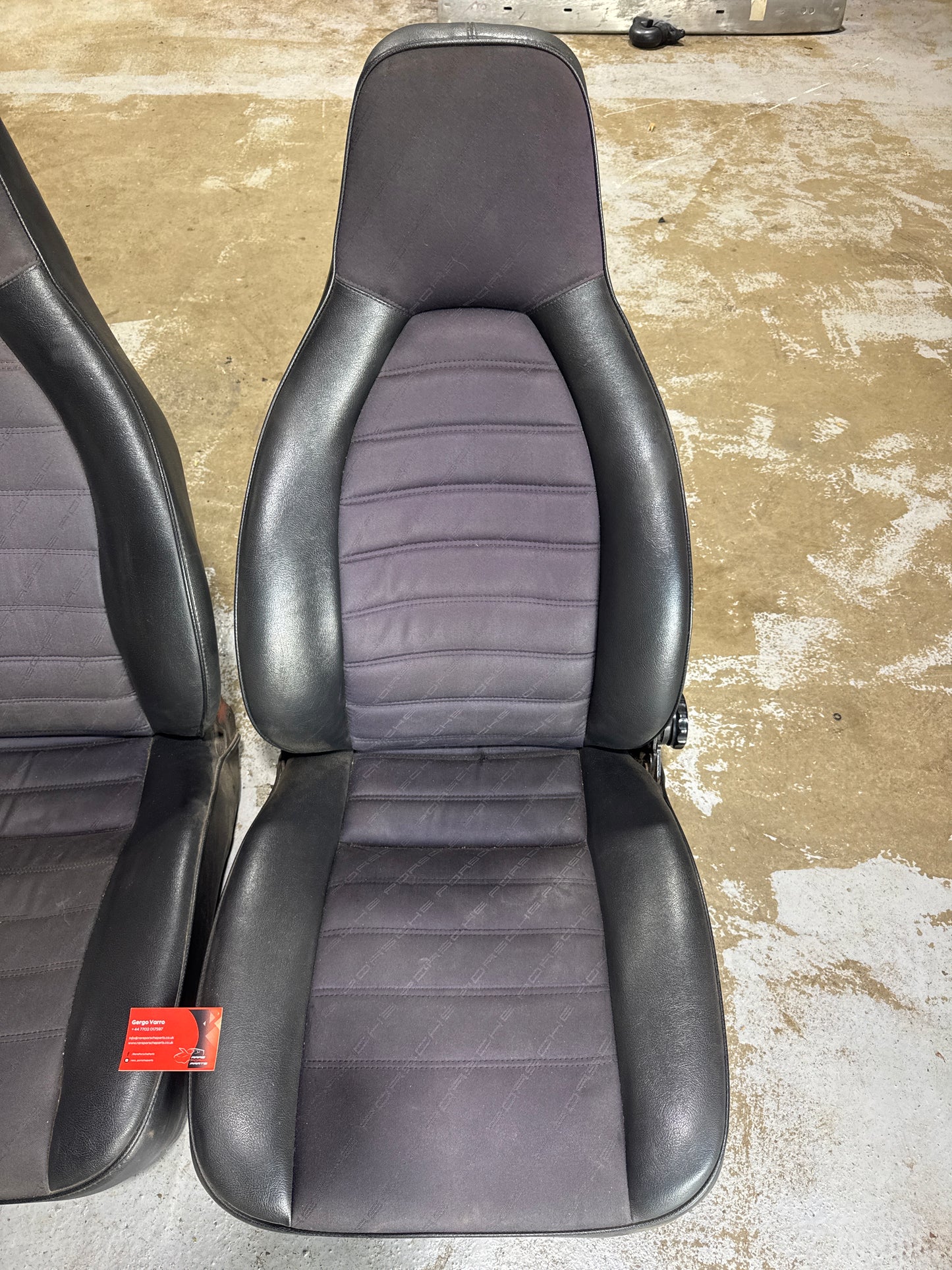 Porsche 924 / Early 944 Porsche Script seats, Pair. Used.