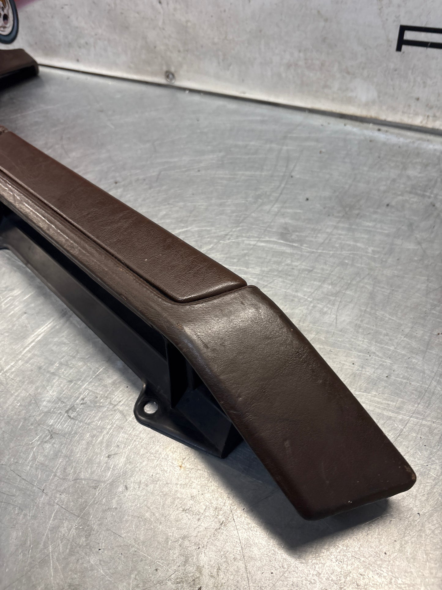 Porsche 928 brown door armrest, right, off side, 92855510203, used