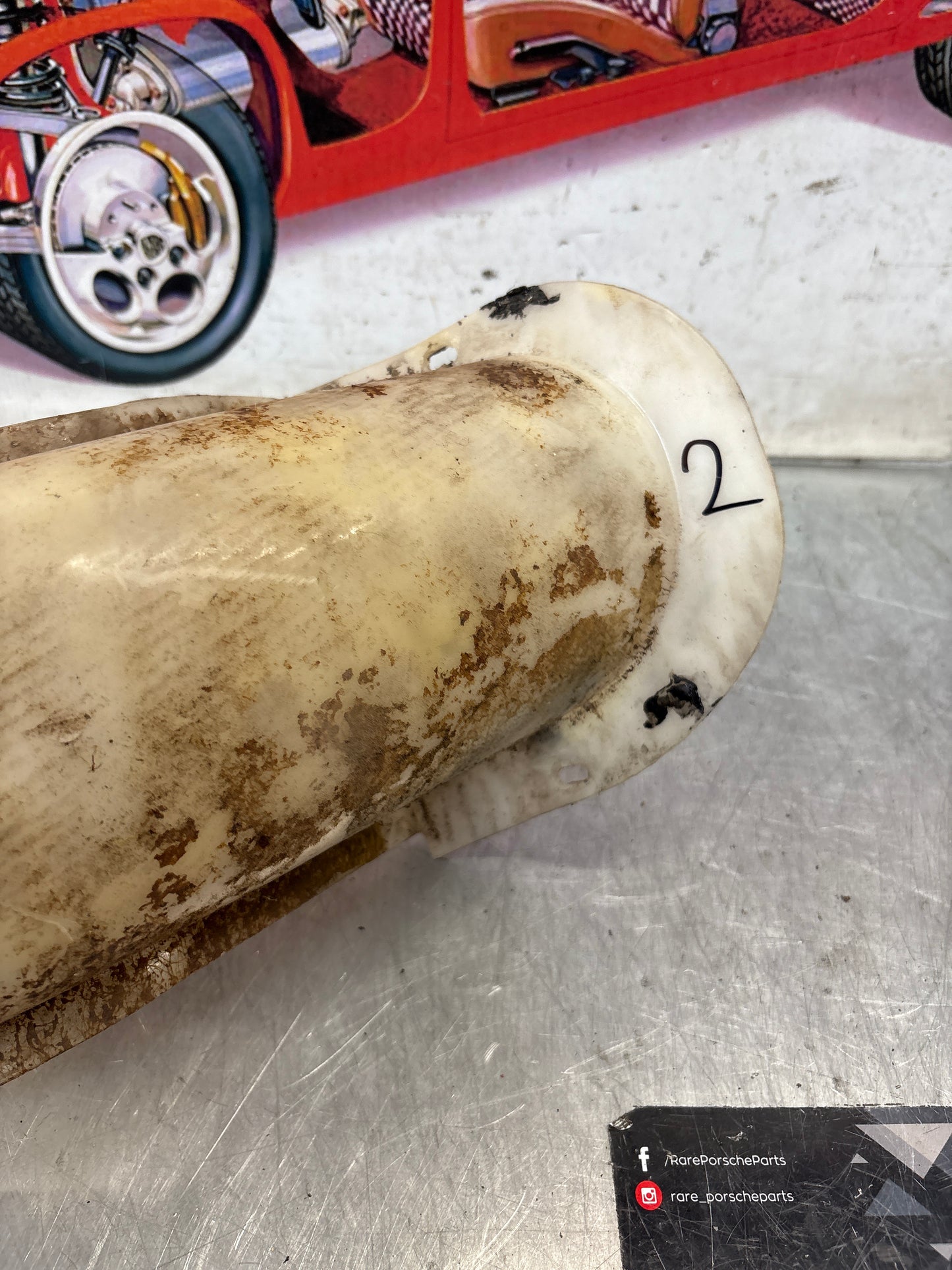 Porsche 924 76-79 filler neck cover, used 477201347C