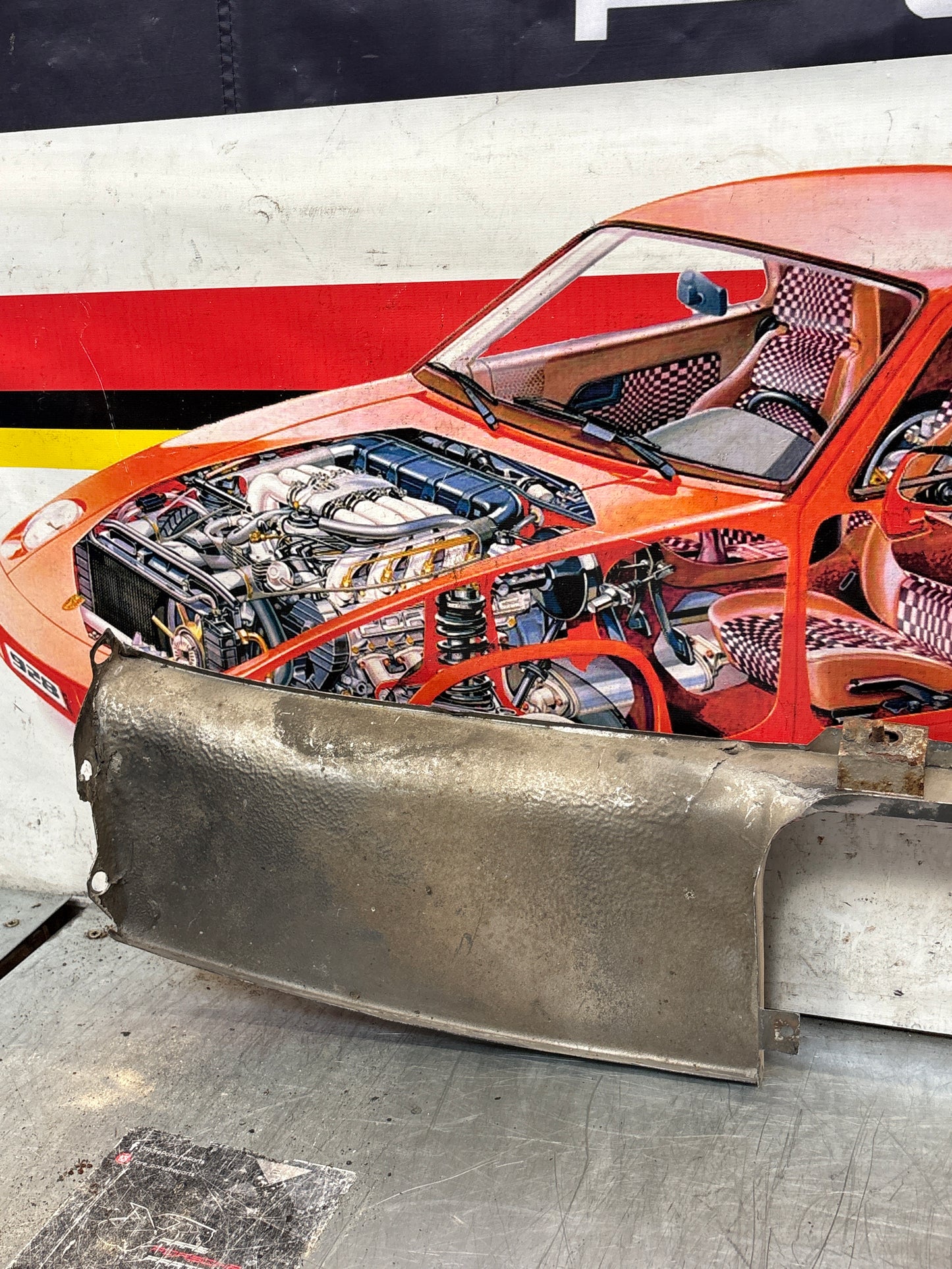 Porsche 924 Lower front valance, used, 94450303501 good condition