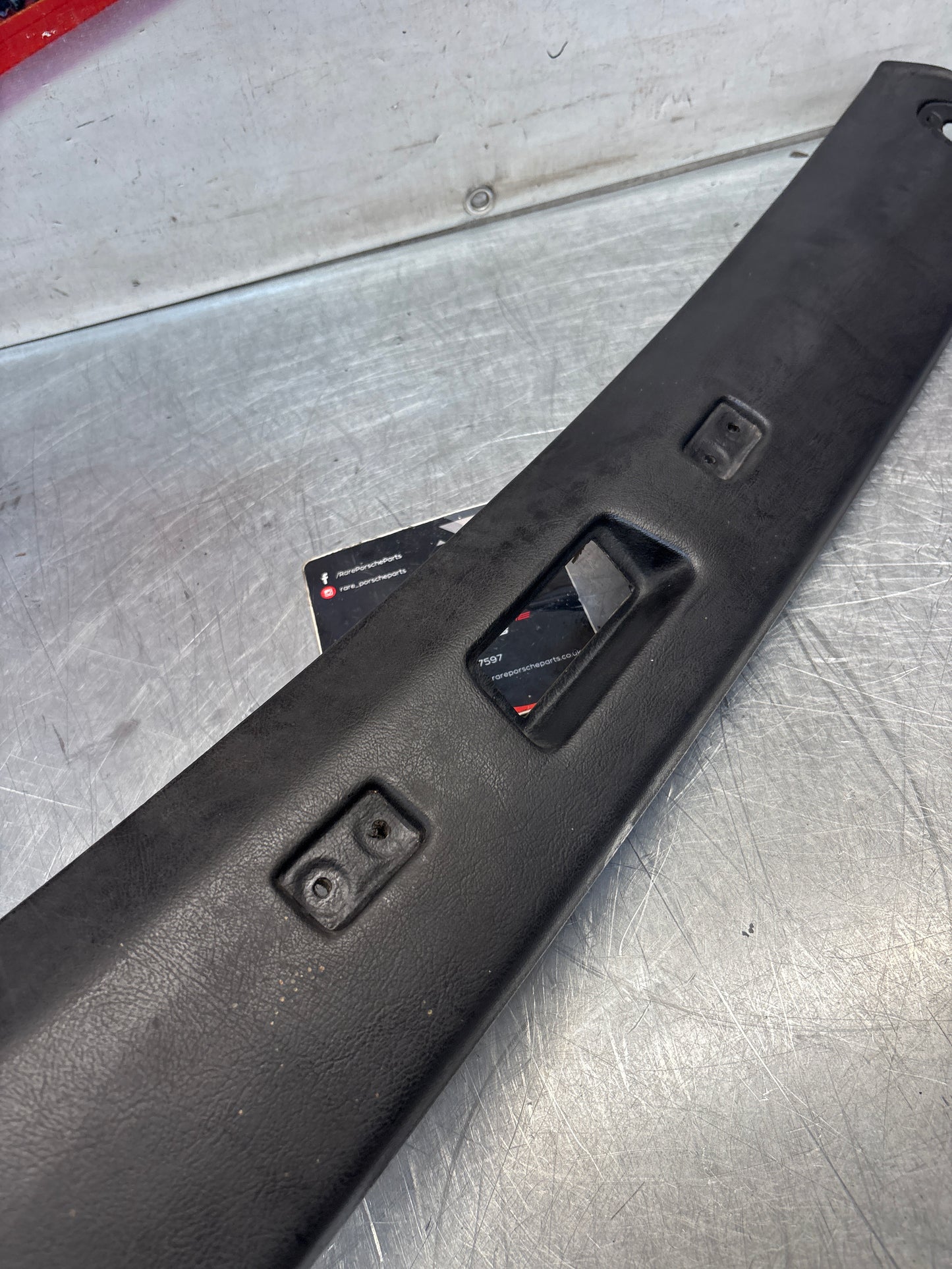 Porsche 944 / 968 front windshield panel trim, used, black 94455503700
