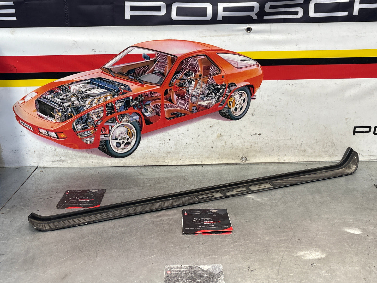 Porsche 928 scuff plate, door sill trim, left, N/S 92855105502 used