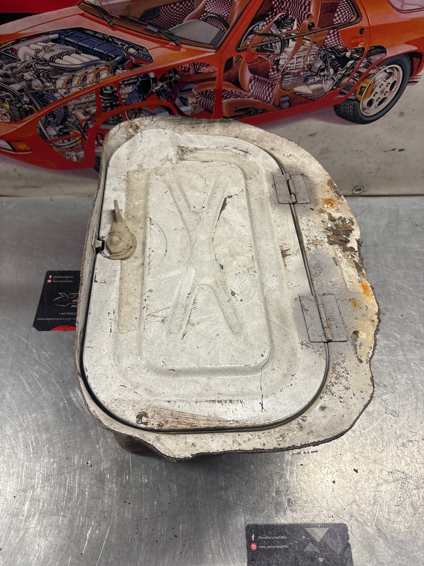 Porsche 928 Battery tray cut, 92850180502 used