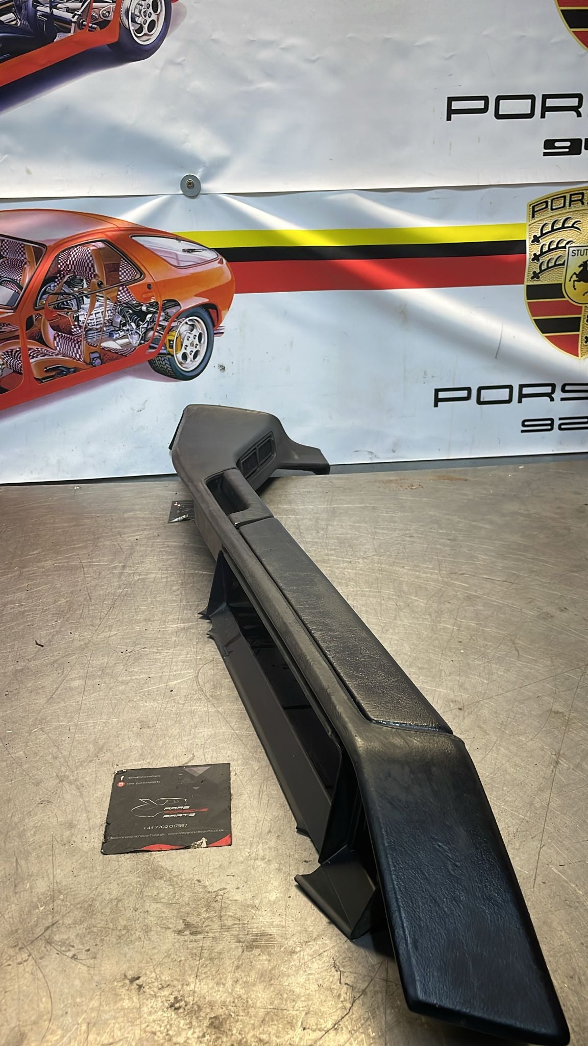 Porsche 928 black door armrest, right, off side, 92855510203, used