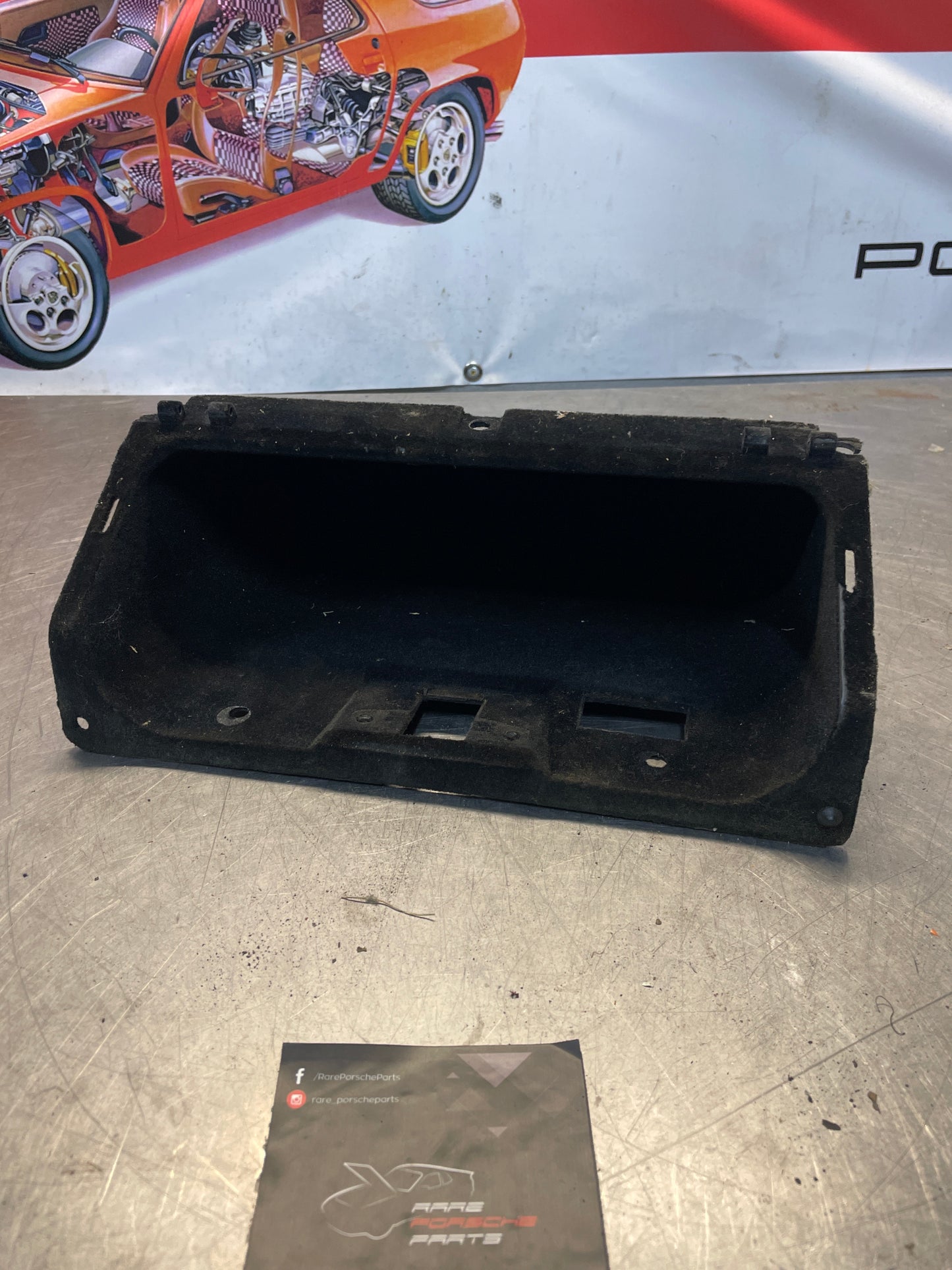 Porsche 924 glovebox, Black used 477857095A