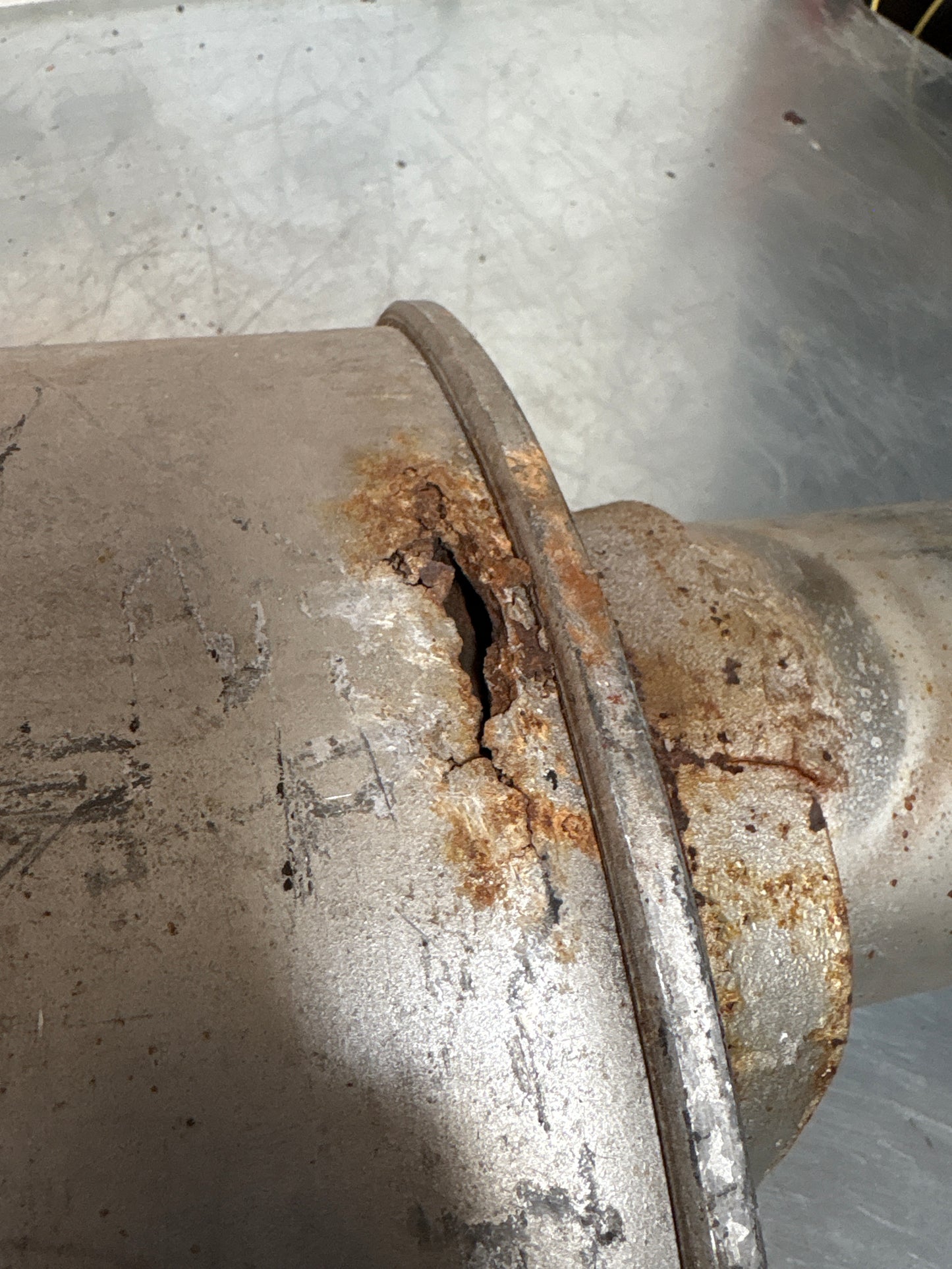 Porsche 944 Turbo exhaust system rear muffler, used, for spares or repair