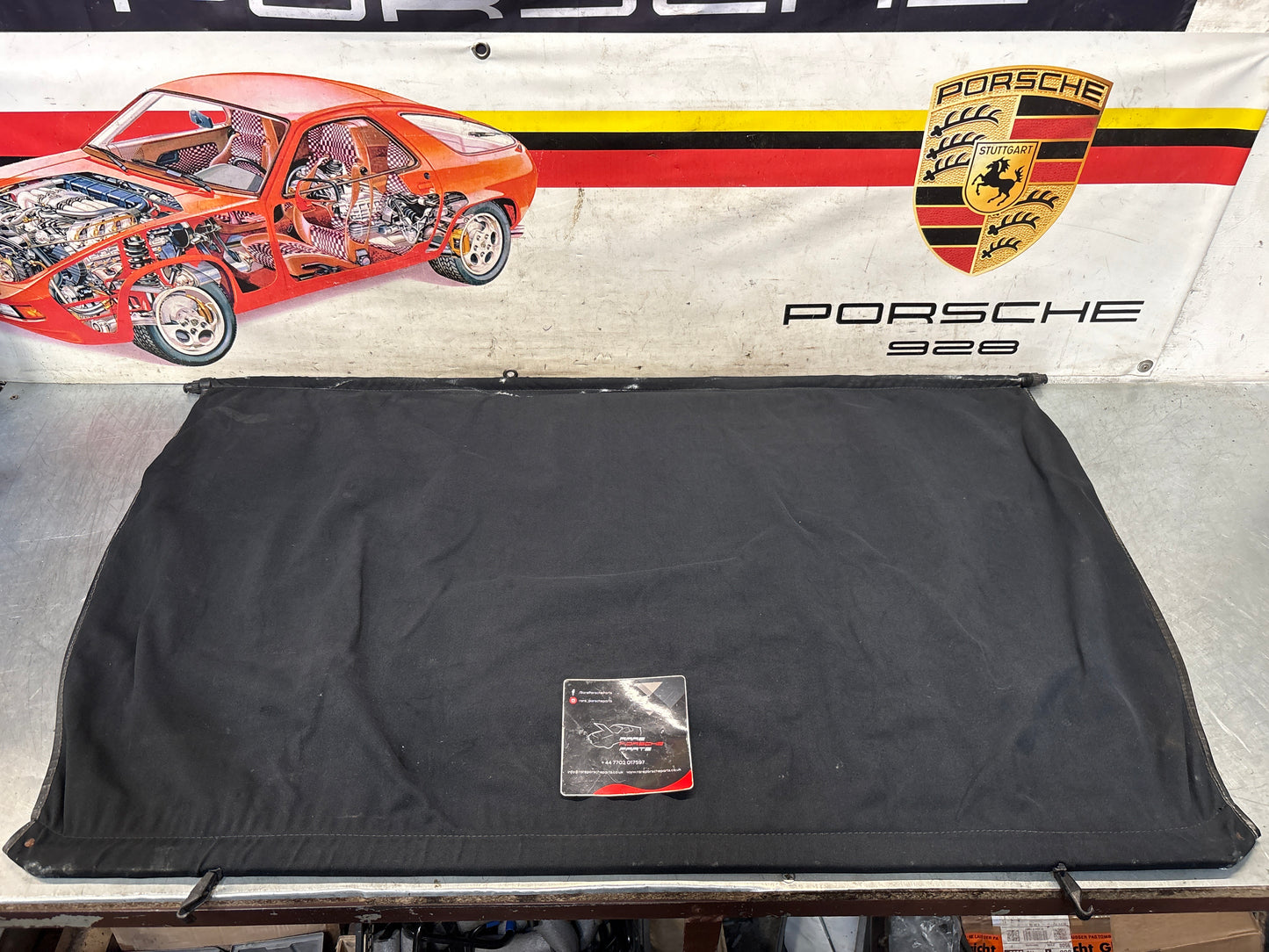 Porsche 944 89- / 968 Rear Luggage compartment cover, BLACK. For cars with rear seats, split 9445550270270G
