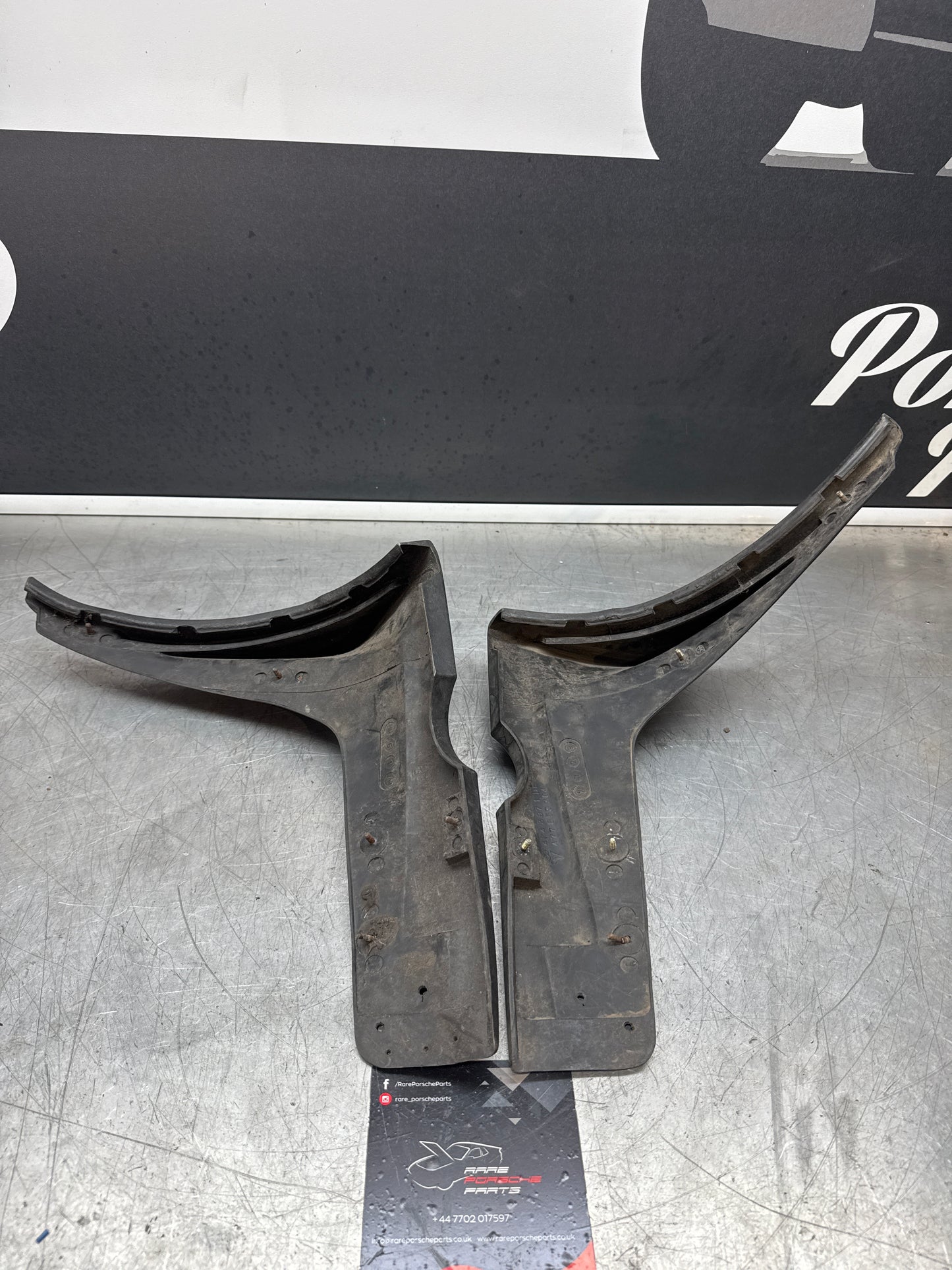 Porsche 924 pair of used rear spats, wheel arch trims, mud guards, 477853383 / 477853384 used