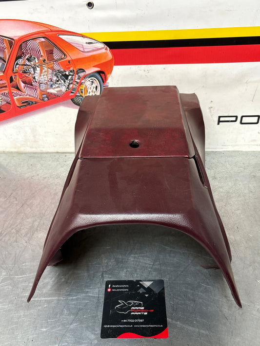 Porsche 928 S center console, rear armrest, Burgrundy, no key, and lock 92852206757 92852206150 used