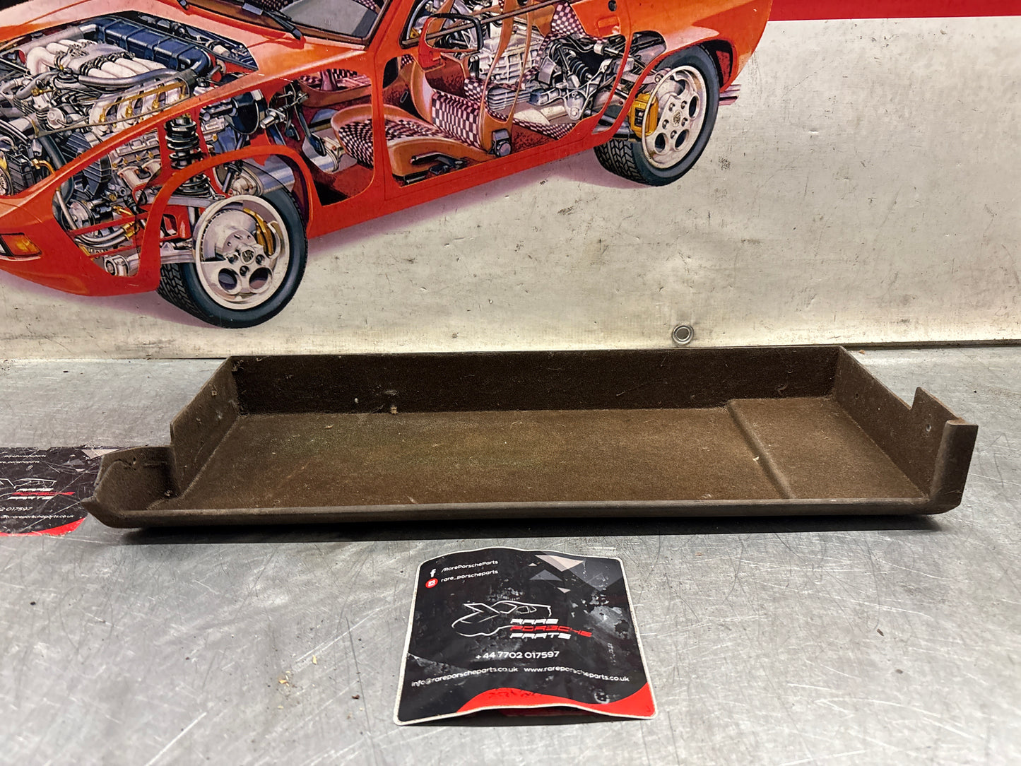 Porsche 924 944 under glove box shelf, brown 477857836A LHD only, for spares or repair