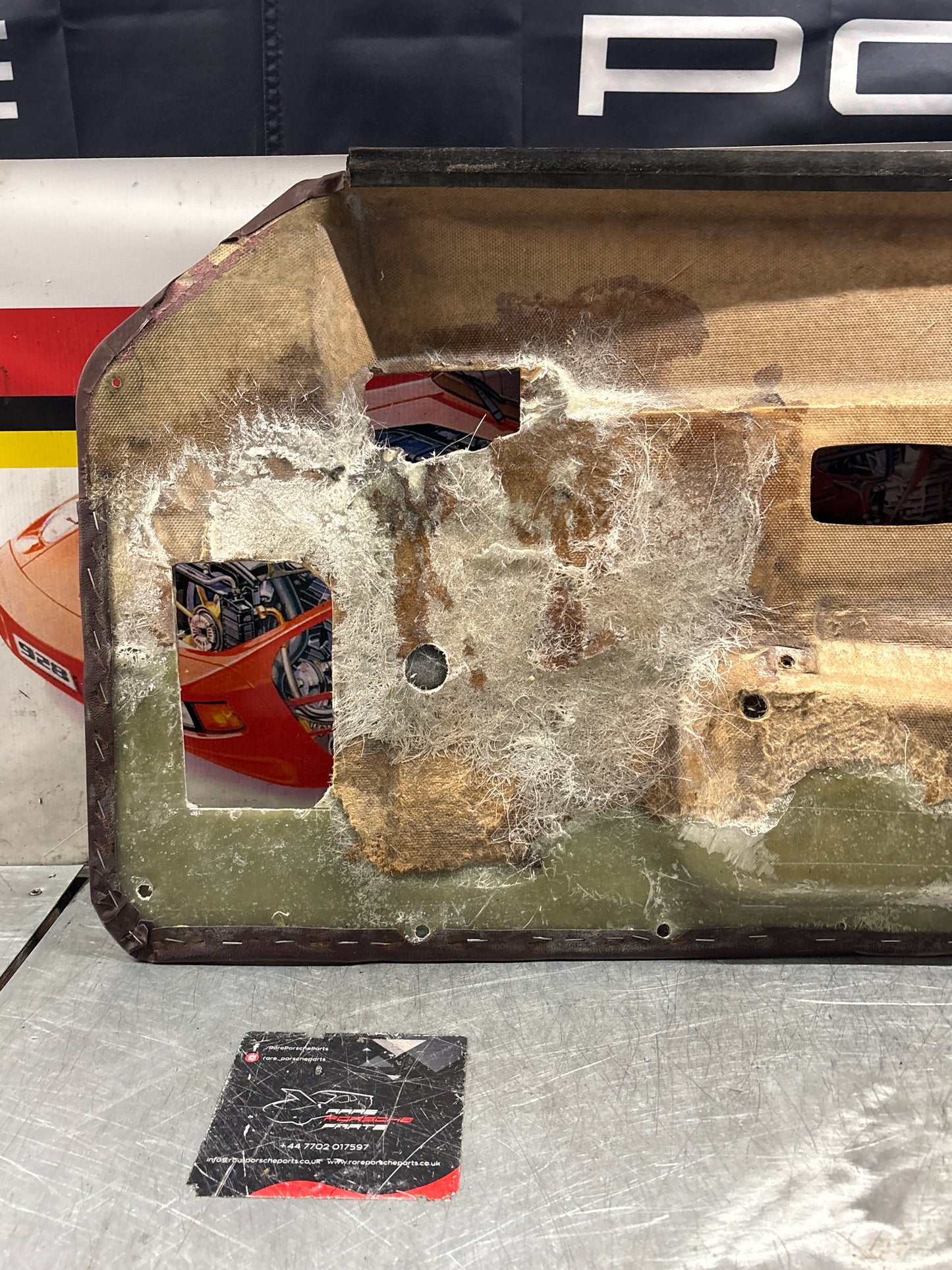 Porsche 944 left burgundy  door card for late cars from 85.5 944555017