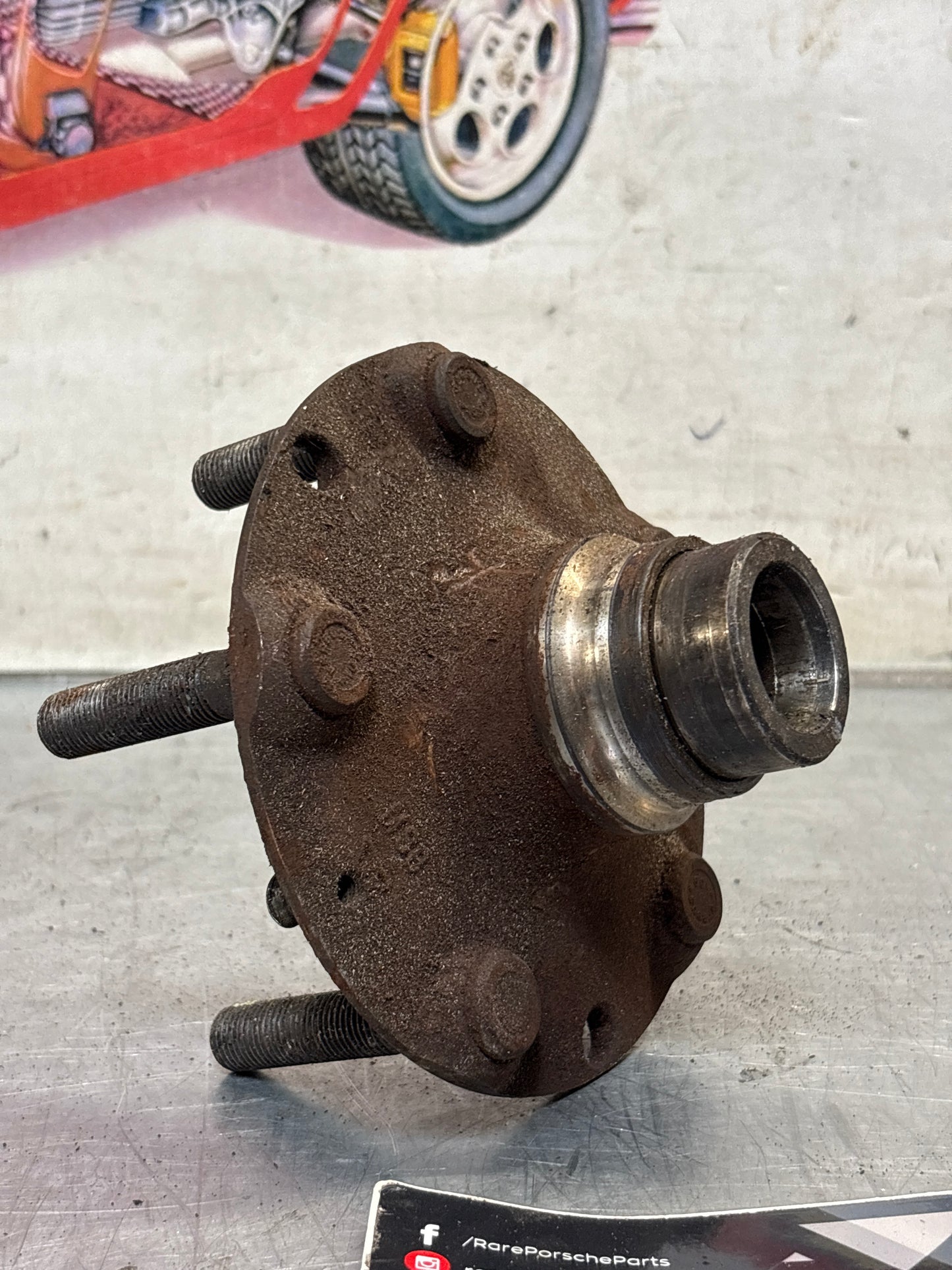 Porsche 928 rear wheel hub, 92833106507, used with long stud bolt