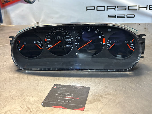 Porsche 944 dash clock binnacle pod speedometer, 94464131136 used  165061 km plastic screen has some small scratches