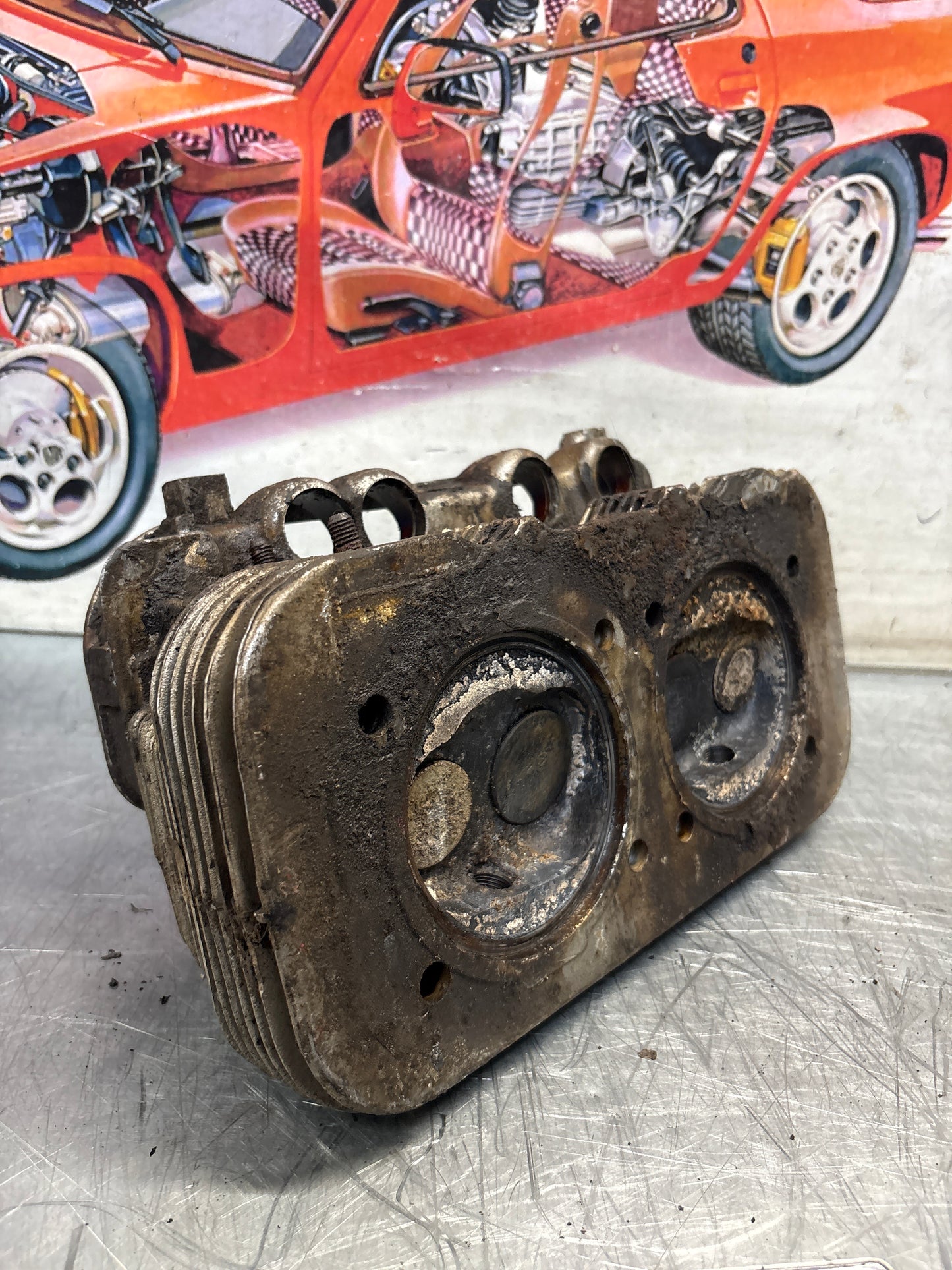 Porsche 914, cylinder head, used 022101372