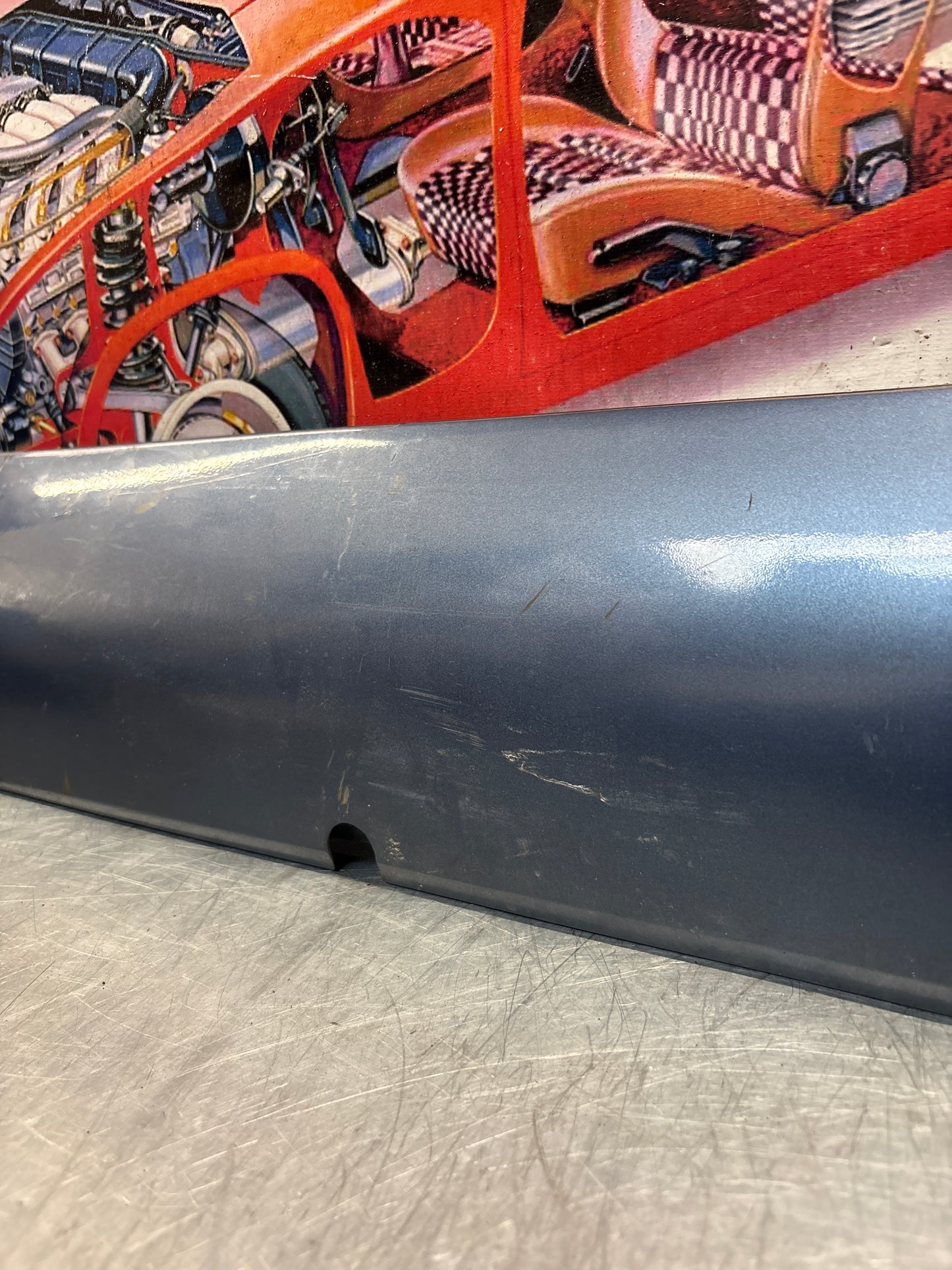 Porsche 928 S4 left sill cover, used 92855908502