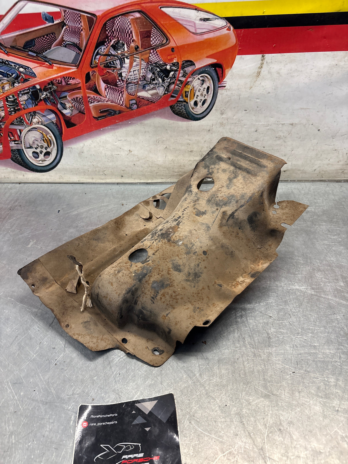 Porsche 914 cylinder cover heat shield, 022119300A Used