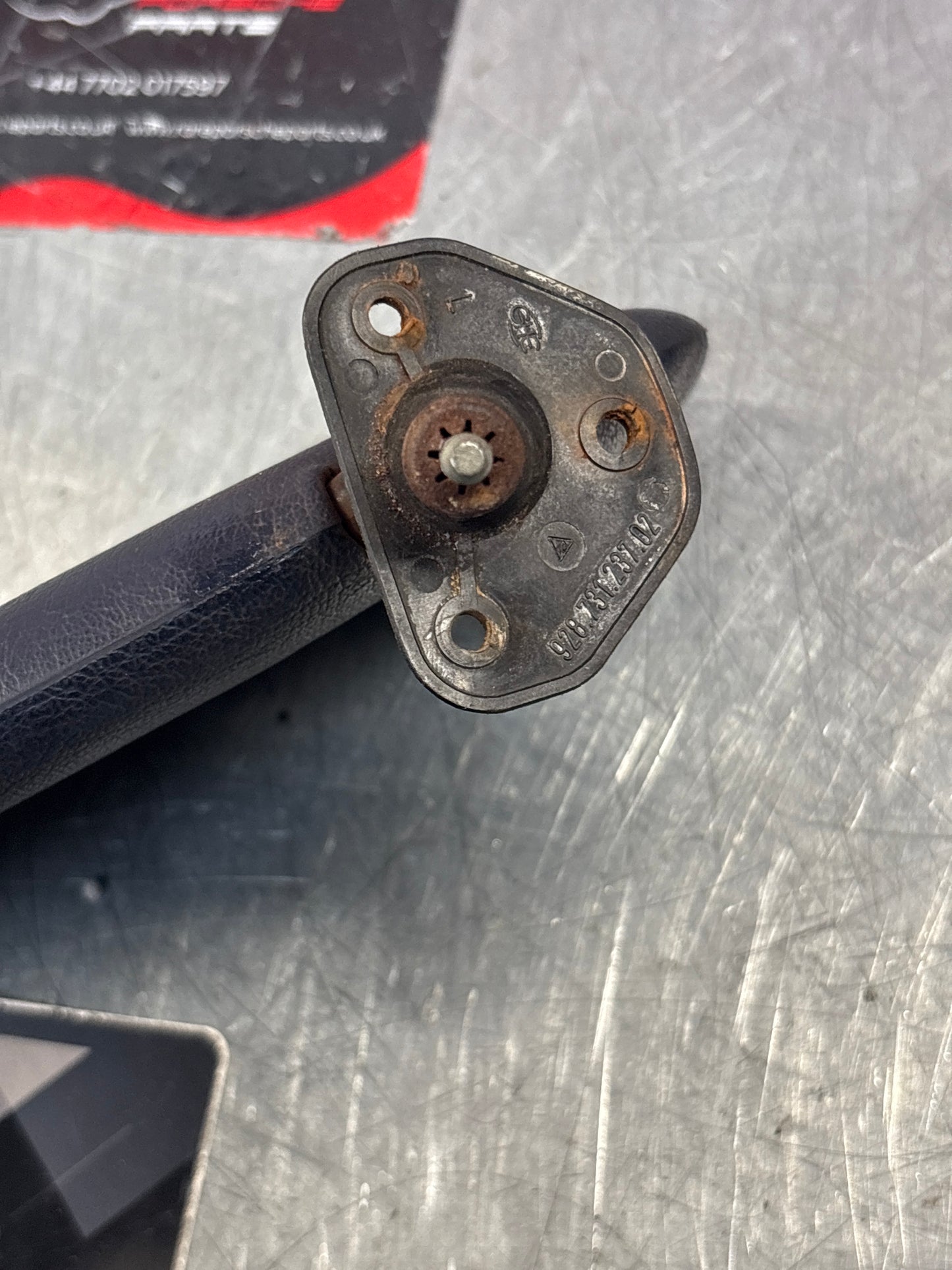 Porsche 928 Cobalt blue sun visor without mirror, used left 92873123702