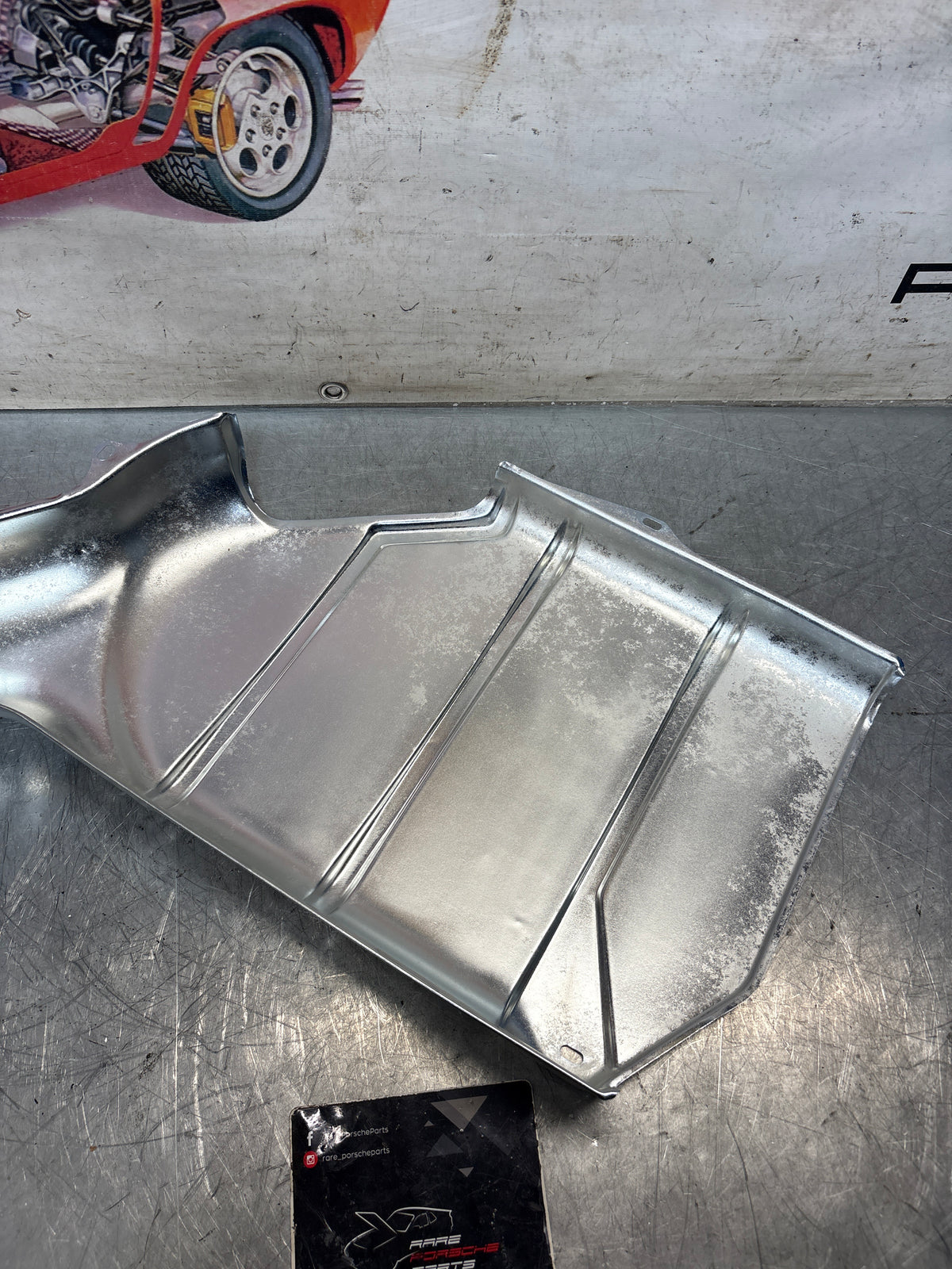 Porsche 928 S / S4 rear heat shield protection plate, refurbished 92850493204